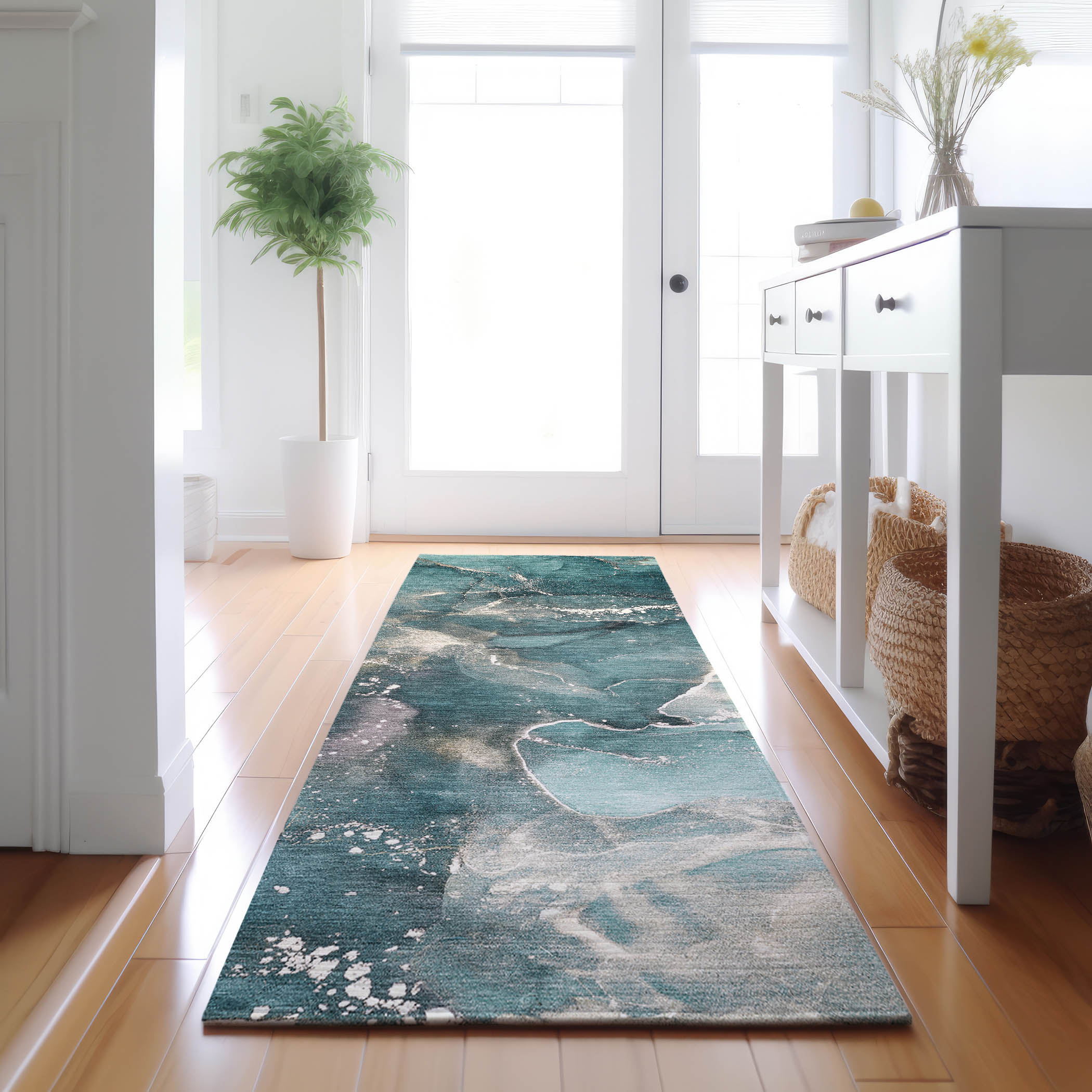 Addison Rugs AMF508TP2X8 Mayfield AMF508TP 2 x 7 (ft) Loomed Polyester Taupe Rectangular Indoor Abstract Machine washable Area rug