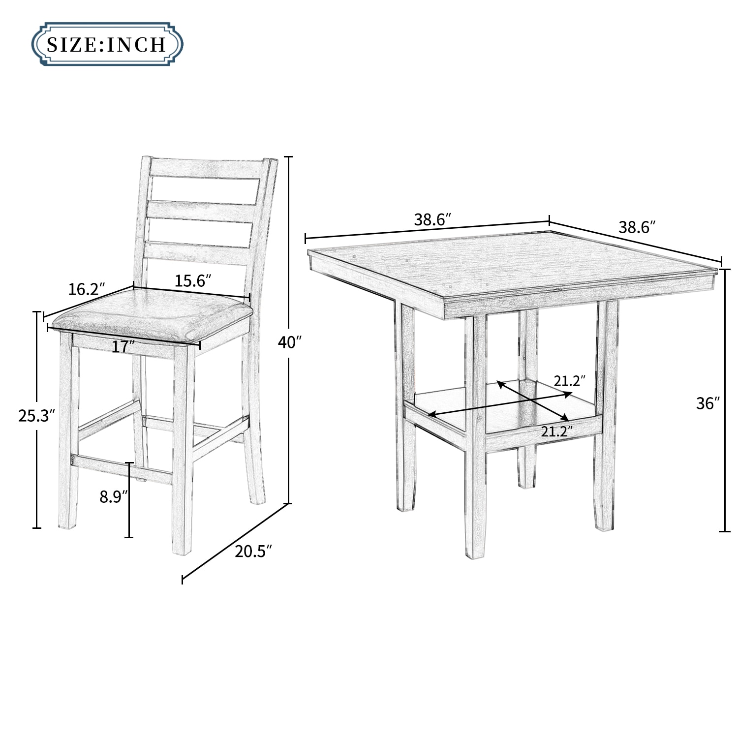 CASAINC TR-030-W Dining-Sets - View #17