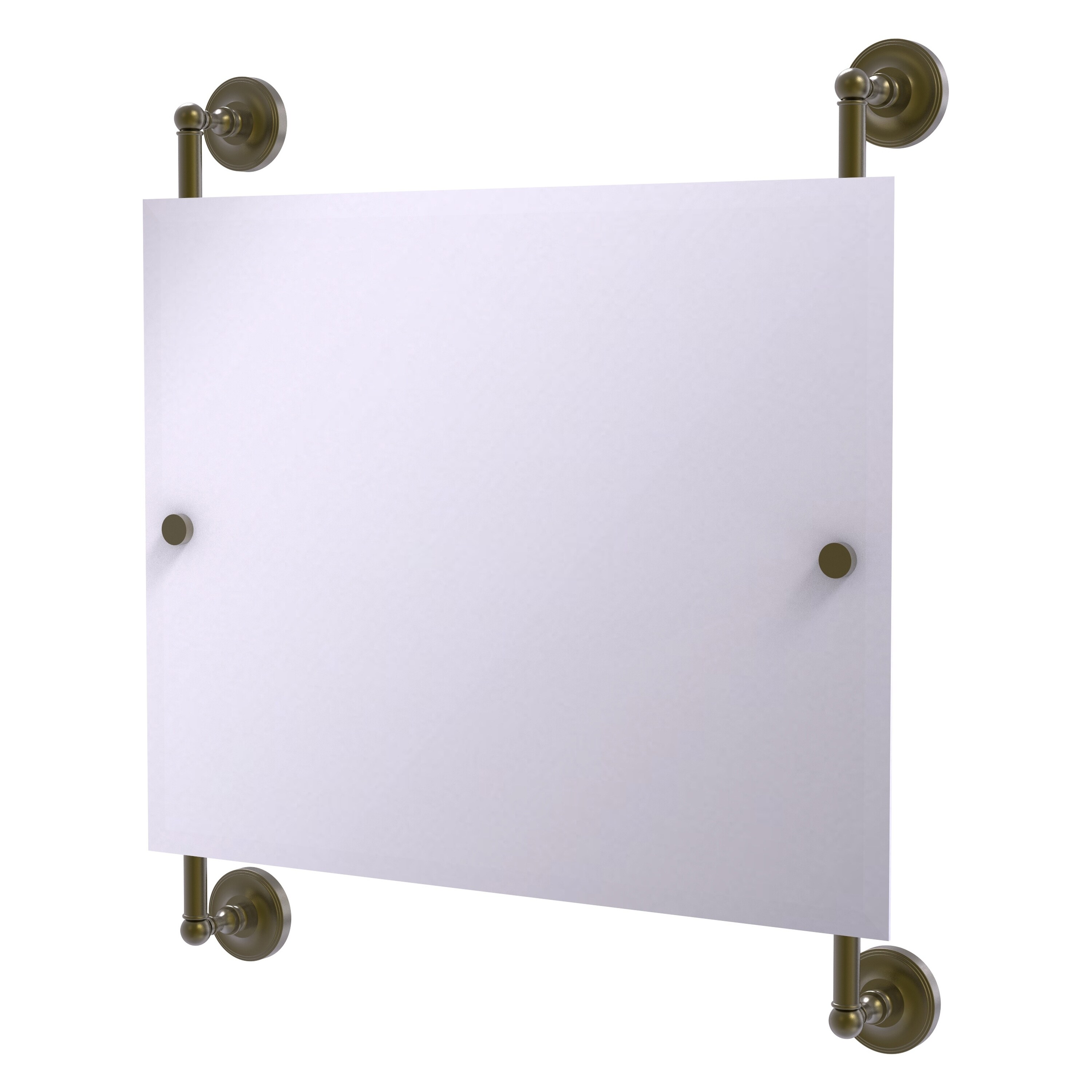 Allied Brass PR-27-93-ABR Prestige Regal 26-Inches x 29-Inches Beveled Frameless Rectangle Bathroom Vanity Mirror ( Antique Brass )