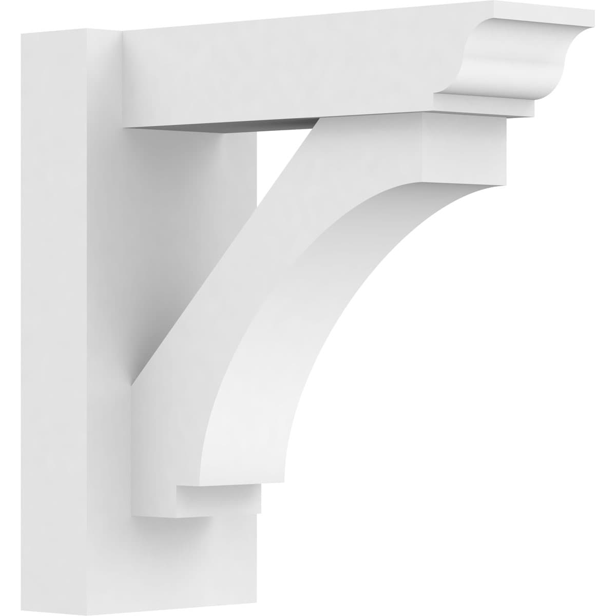 Ekena Millwork OUTP05X12X12IMP01 5-in W X 12-in D X 12-in H Imperial Architectural Grade PVC Outlooker with Traditional Ends