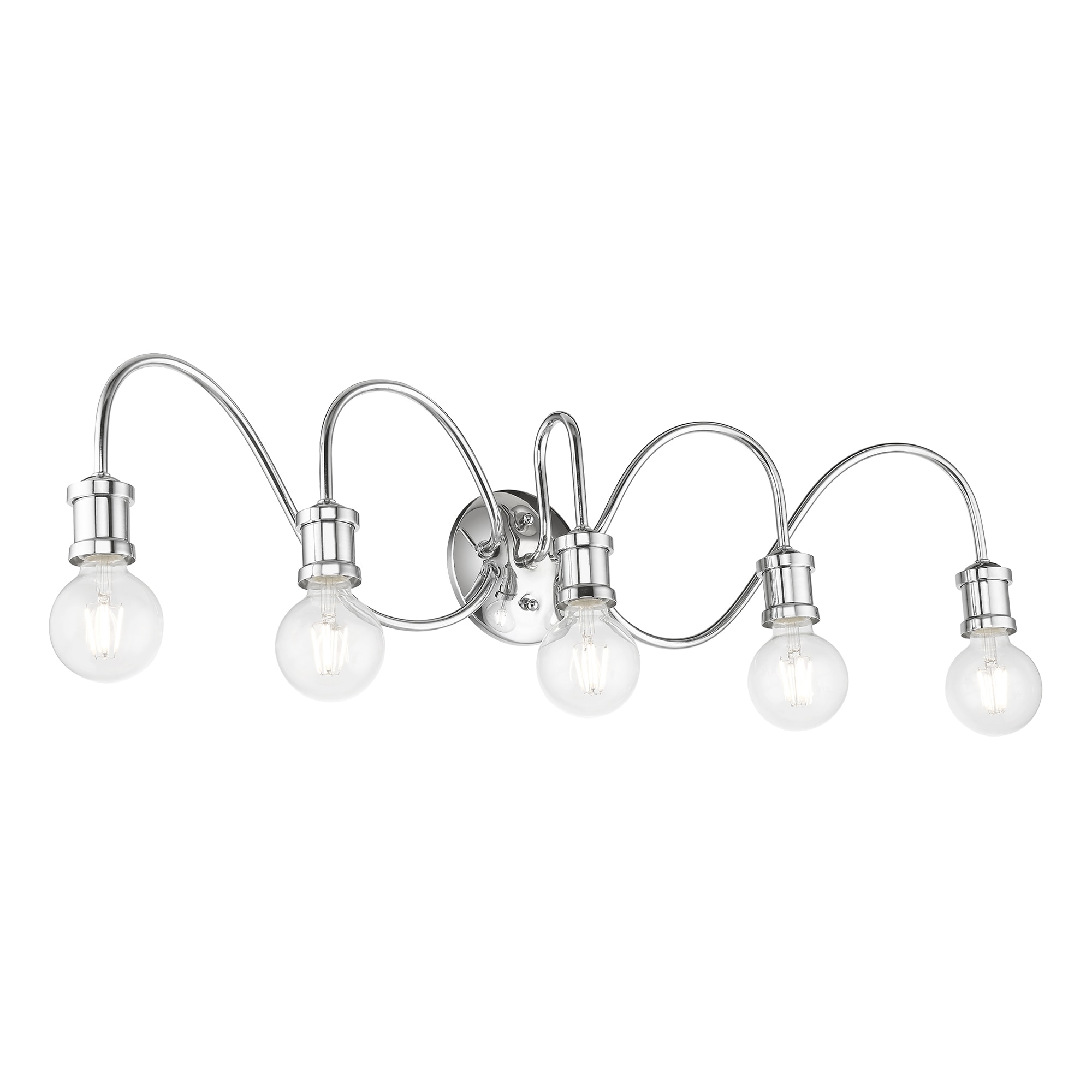 Lansdale Polished Chrome 5-Light Transitional Vanity Sconce