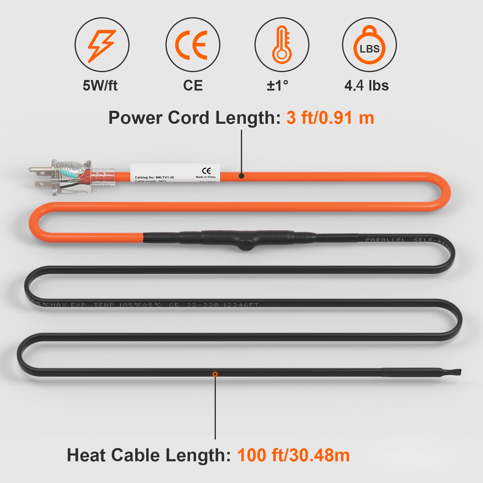 VEVOR SCZDWGDJRDLD01550V1 Tubular-Pipe-Wrap - View #7