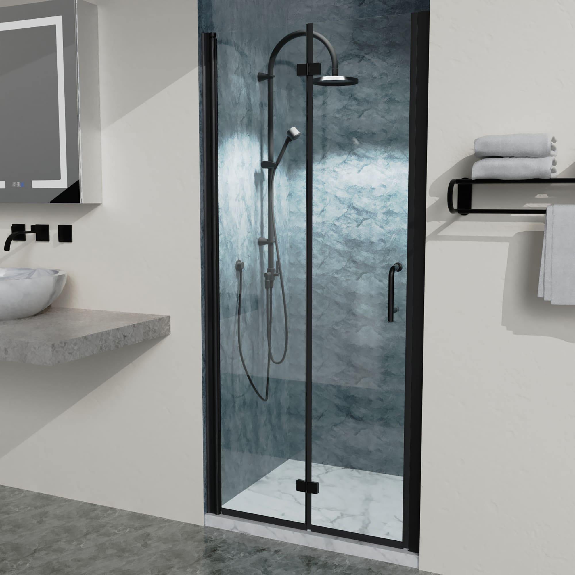 Lordear LD-ZDM6603BL Shower-Doors - View #2