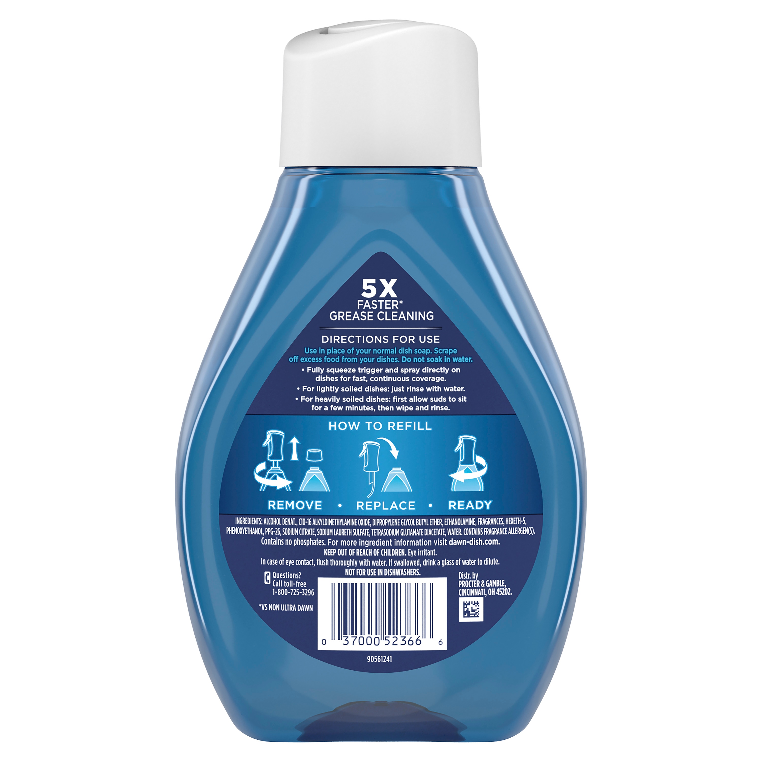 Buy Dawn Powerwash 65739 Dish Soap Spray Refill, 16 oz, Liquid, Free and  Clear Scent, Clear Clear
