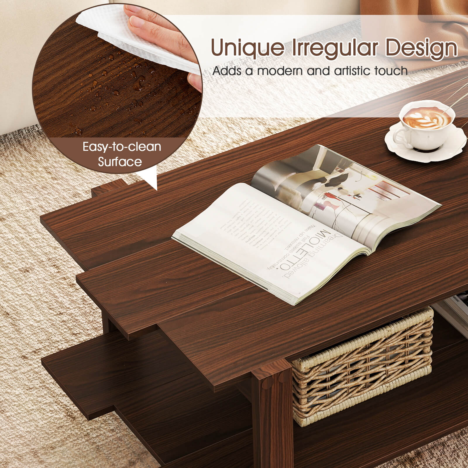 Costway HCST07794 Coffee-Tables - View #5