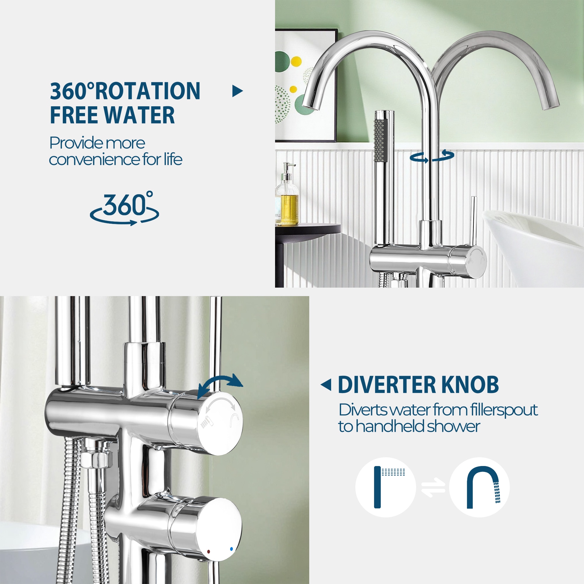 FORIOUS LL01020CH Roman-Tub-Faucets - View #7