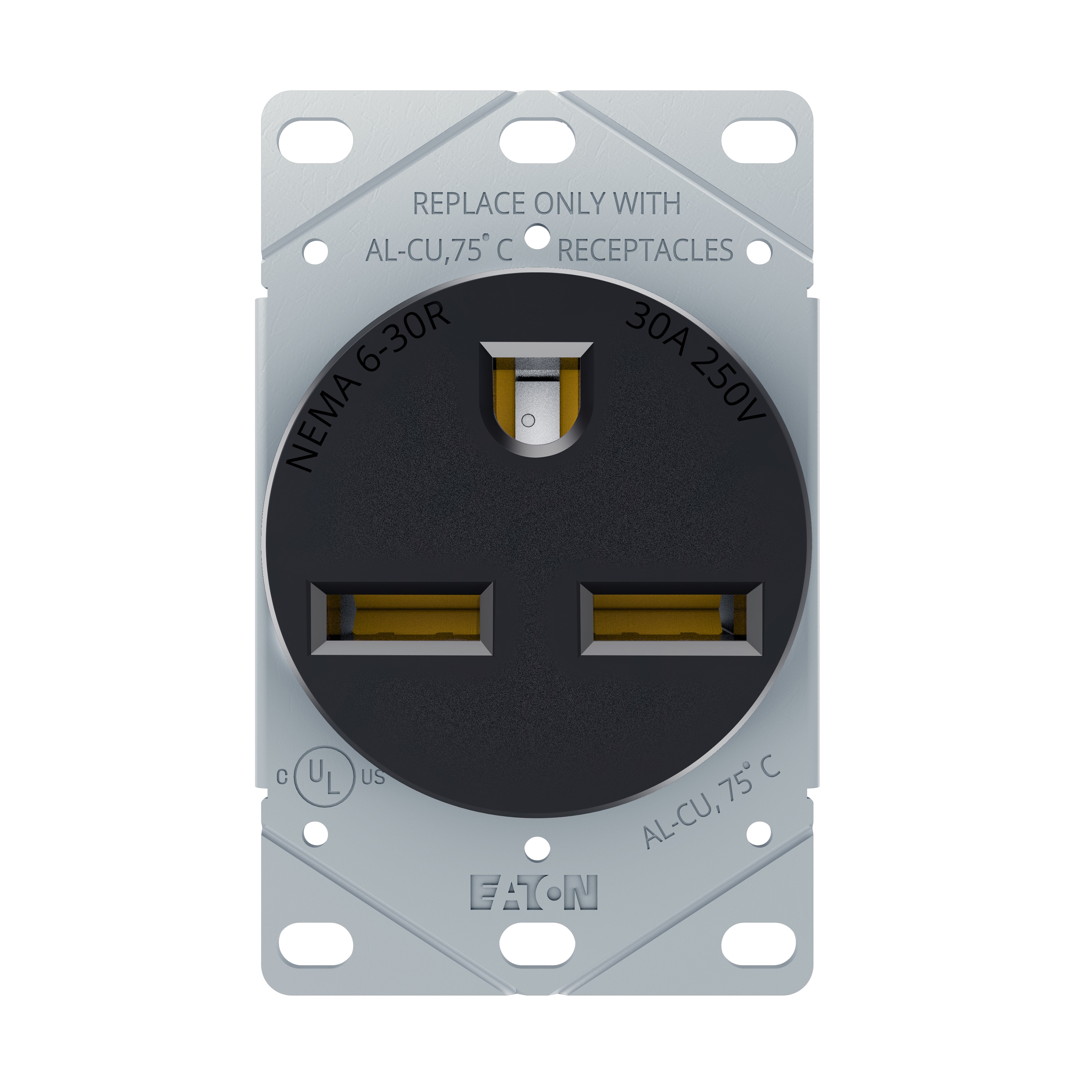 Eaton AH1234BK-BOX 30 -Amp 250-volt Commercial Round Range power outlet , Black