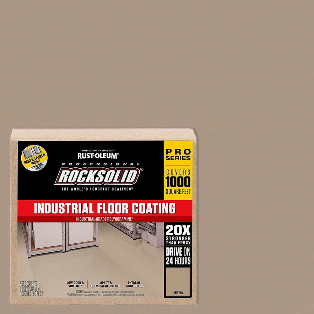 Rust-Oleum 322761SOS RockSolid Professional Industrial Floor 2-part Mocha Polycuramine Concrete and Garage Floor Paint ( Kit )