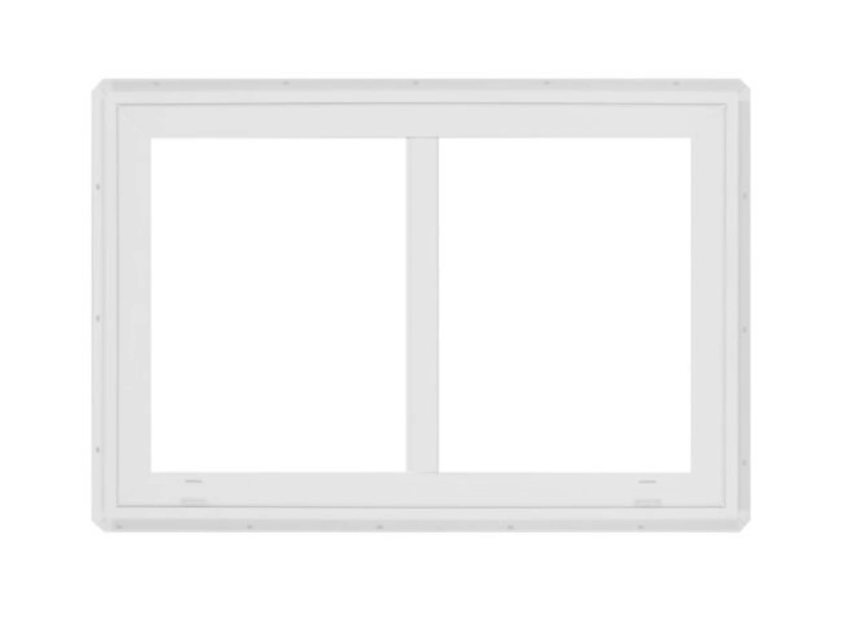 RELIABILT VPSI3624RB 14500 Series 35-1/2-in x 23-1/2-in White Exterior White Interior Left-Handed Vinyl Sliding Window Single strength (Half Screen Included)