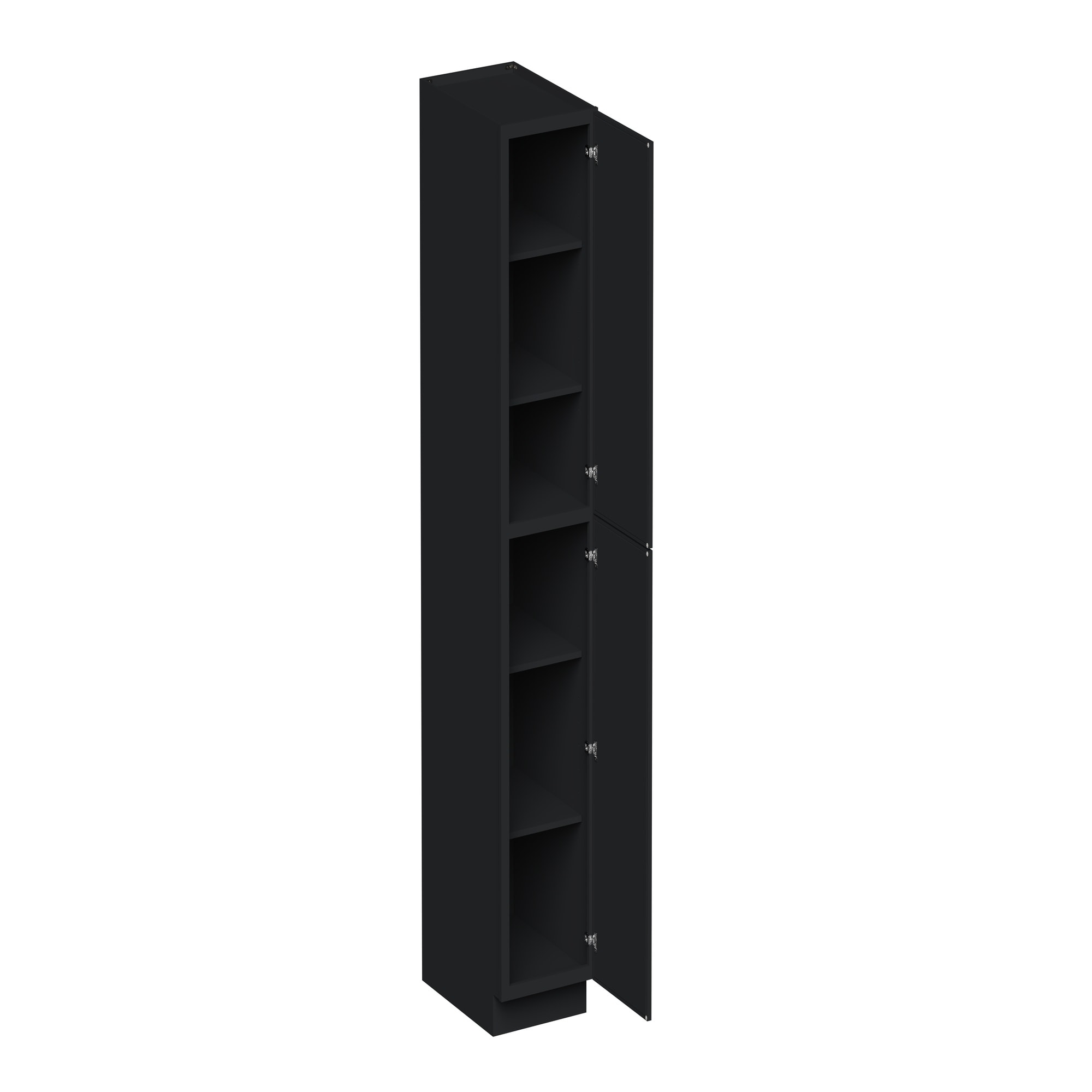 Boyel Living 18-in W x 96-in H x 27-in D Black Shaker Ready-to-Assemble Kitchen Pantry Tall Cabinet with Soft-Close Hardware