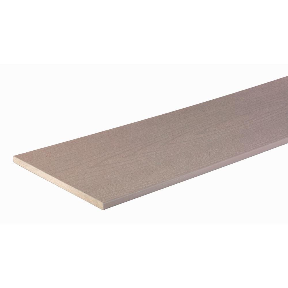 Terrain 0.56-in x 12-ft Composite Sandy Birch Fascia Deck Board in Brown | - TimberTech FBTC12SB