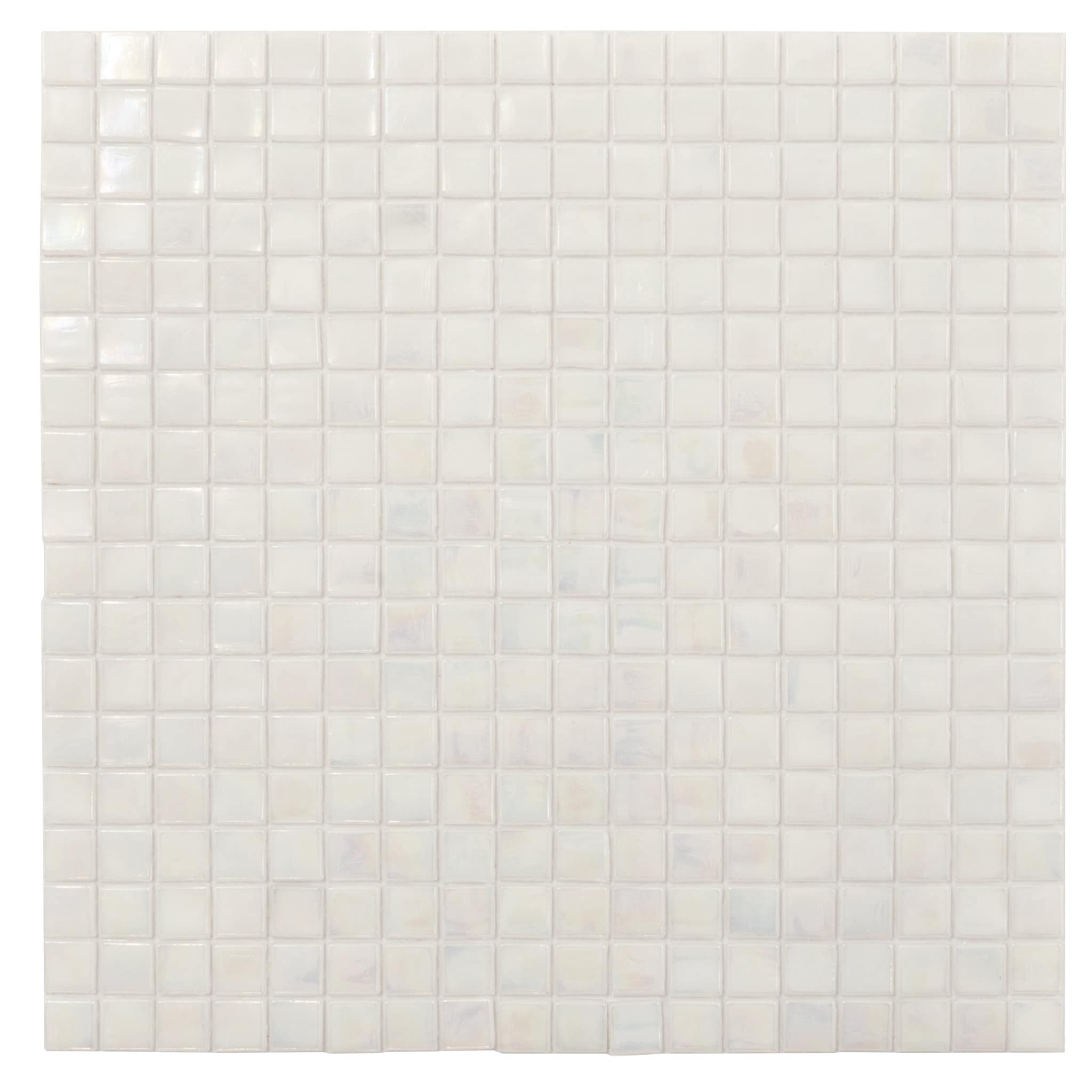Apollo Tile APLNB88WH113A Skosh Dark Bone White 11-1/2-in x 11-1/2-in Glossy Glass Patterned Mosaic Floor and Wall Tile (18.69-sq. ft/ Carton)