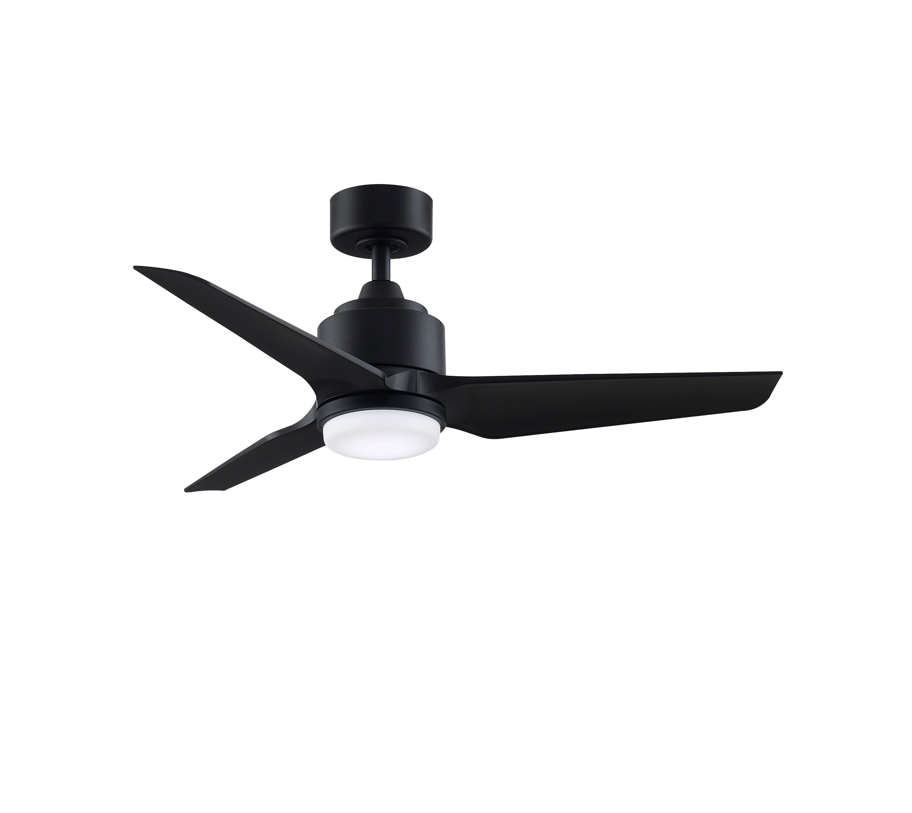 Fanimation TriAire Custom 44-in Black Color-changing Integrated LED Indoor/Outdoor Smart Propeller Ceiling Fan with Light and Remote (3-Blade) FPD8514BLW-44BLW-LK Sansujyuku sansujyuku.com