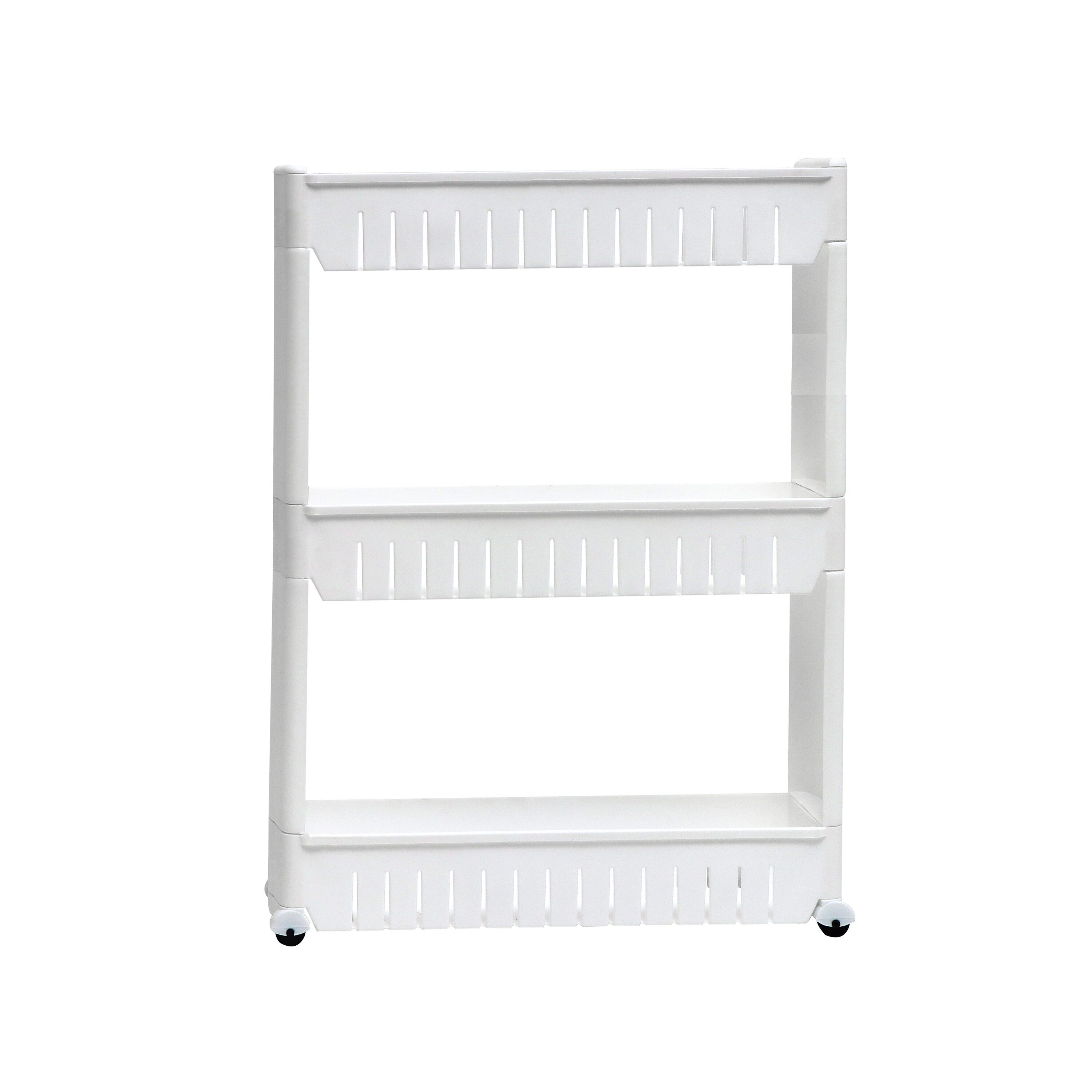 Trademark Innovations White 3-Tier Freestanding Bathroom Shelf (28-in X ...