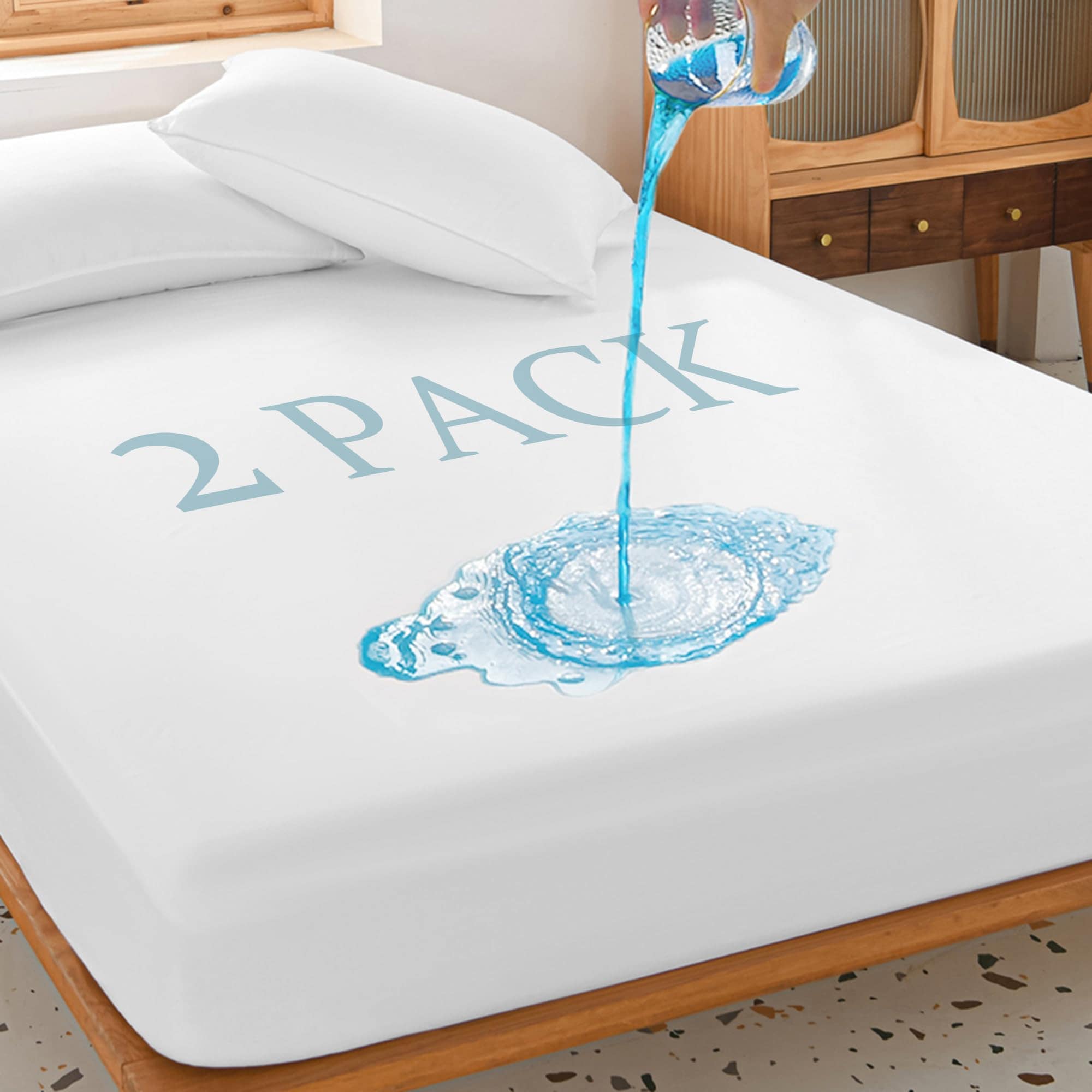 LAIFUCAM  Twin Size Waterproof Mattress Protector Deep Pocket Mattress Cover Soft Breathable Mattress Pad Fits Mattresses Up to Nineteen Inches