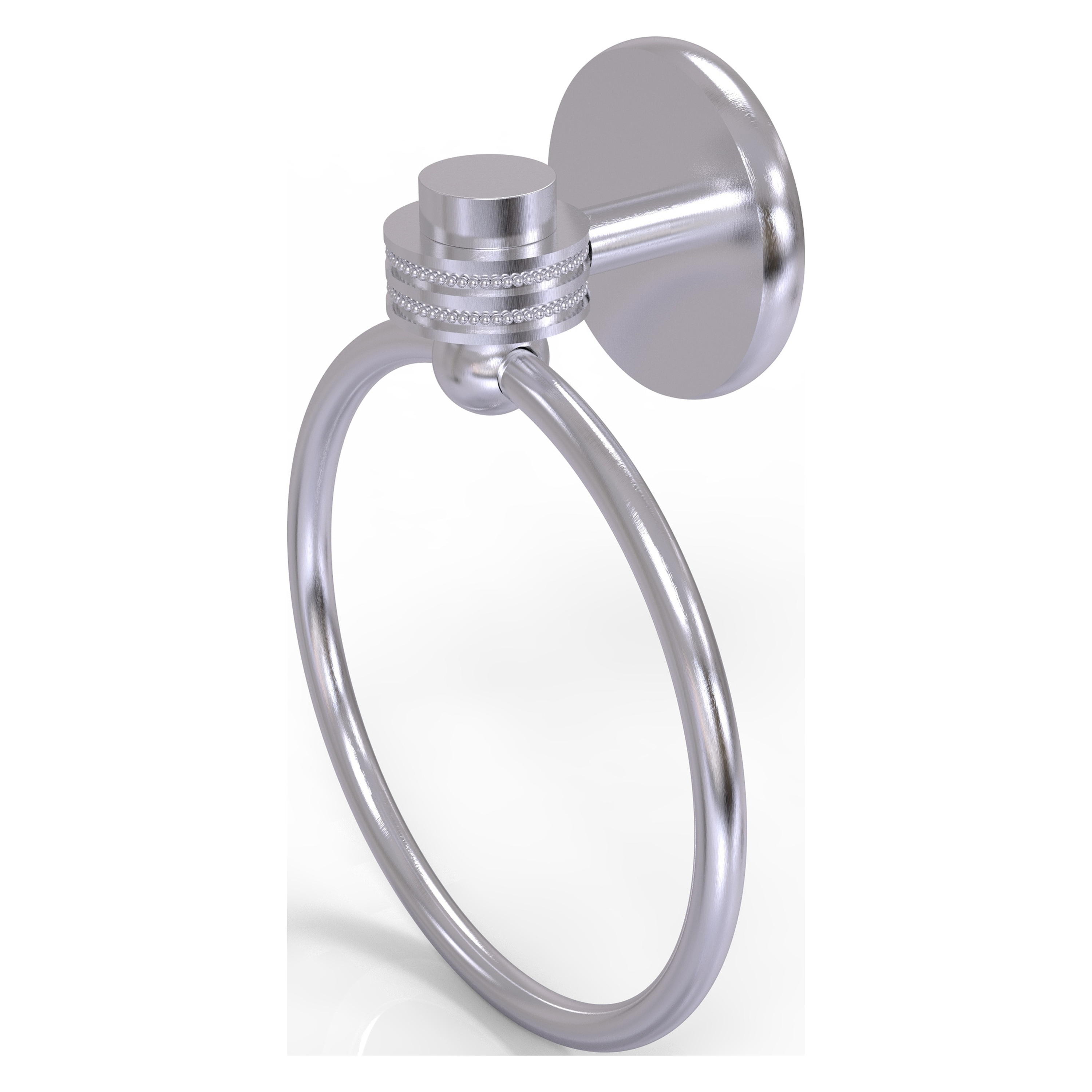 Allied Brass 7116D-SCH Satellite Orbit One Satin Chrome Wall mount Single Towel Ring