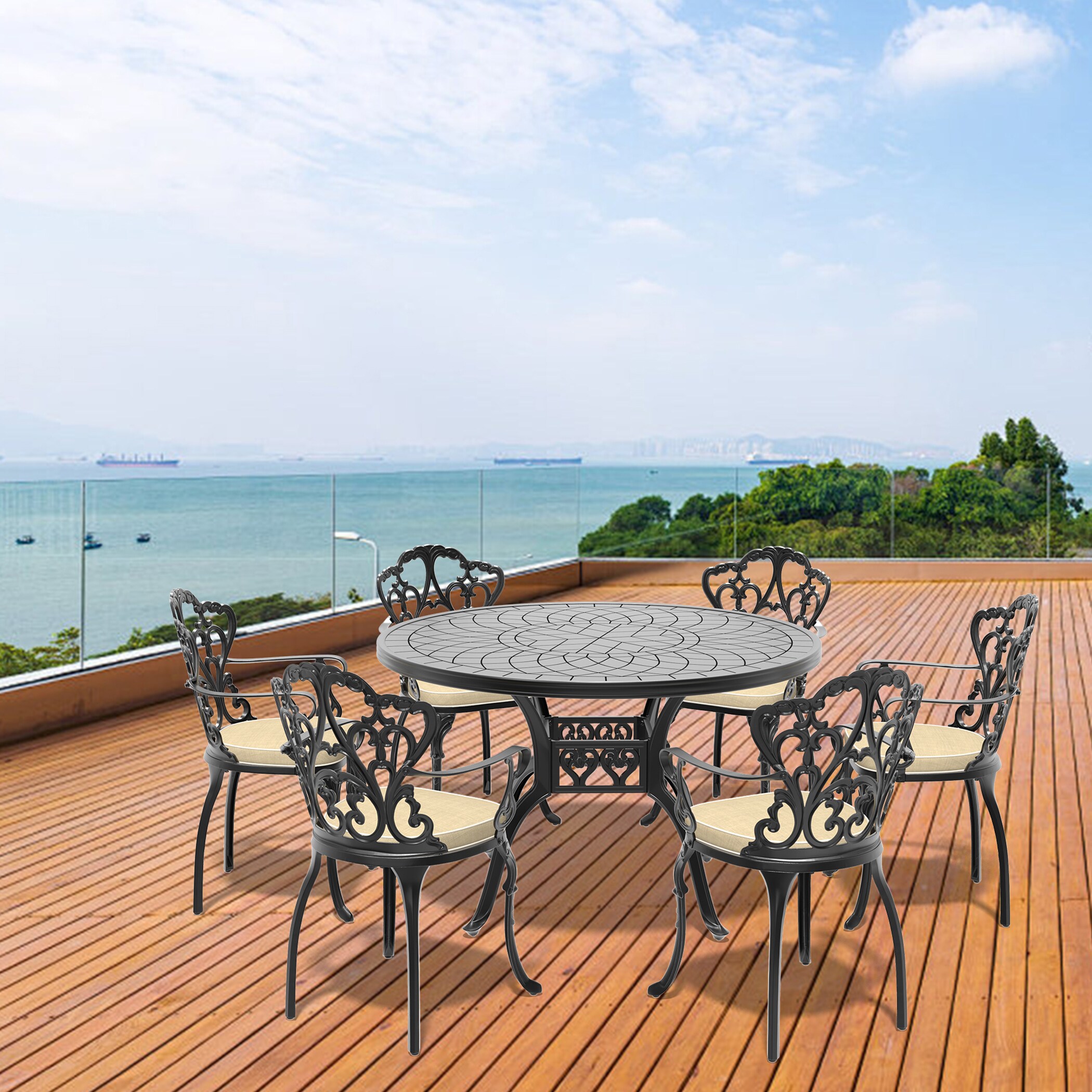 Kahomvis NICE-QP1092-078 Patio-Dining-Sets - View #2