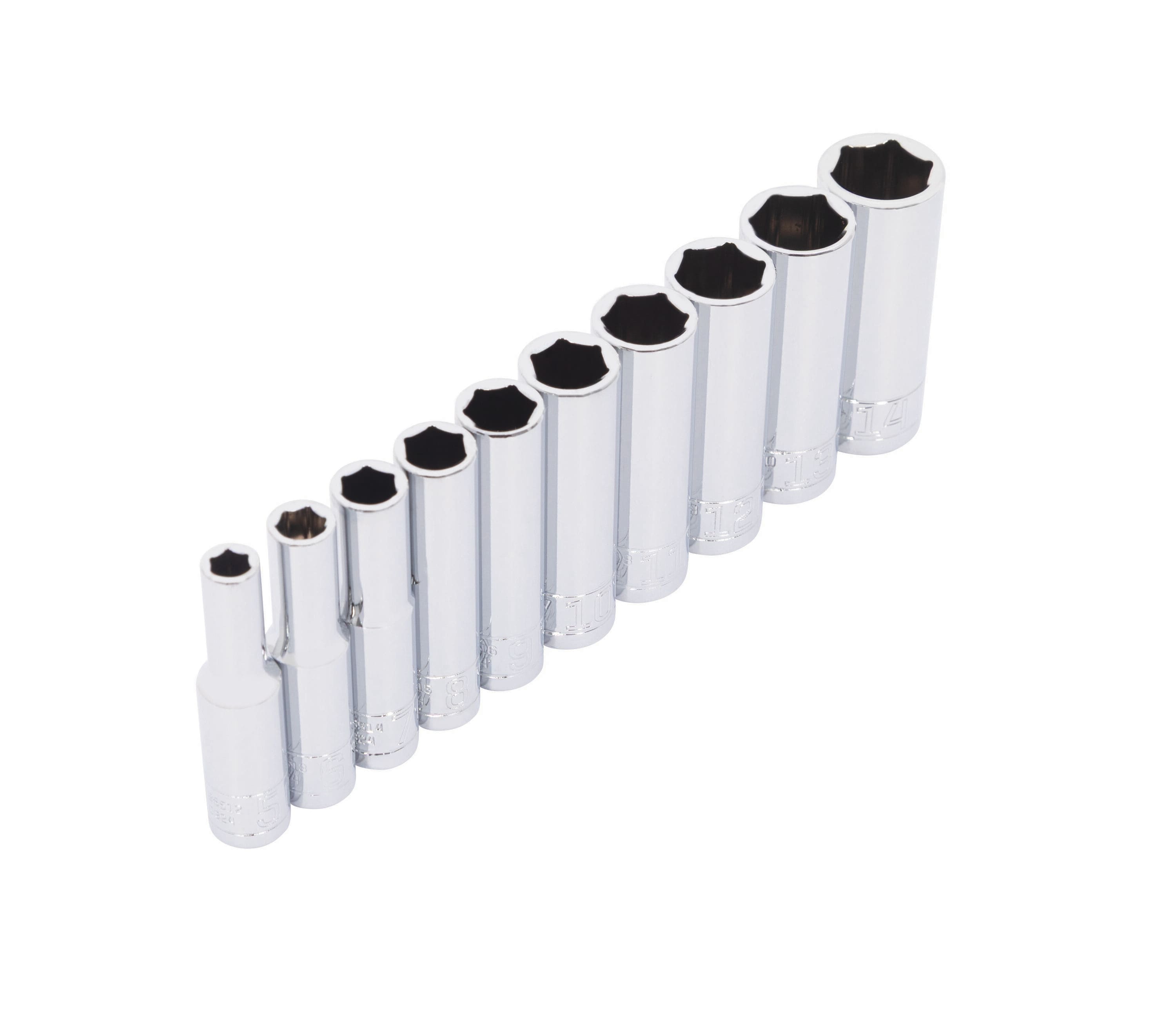 Kobalt 81714 1/4-in Drive Metric Deep Socket Set 10 -Pieces