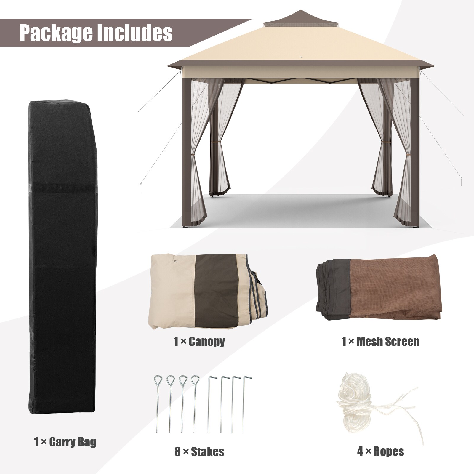 Forclover HBV-470CF Wood-Resin-Gazebos - View #8