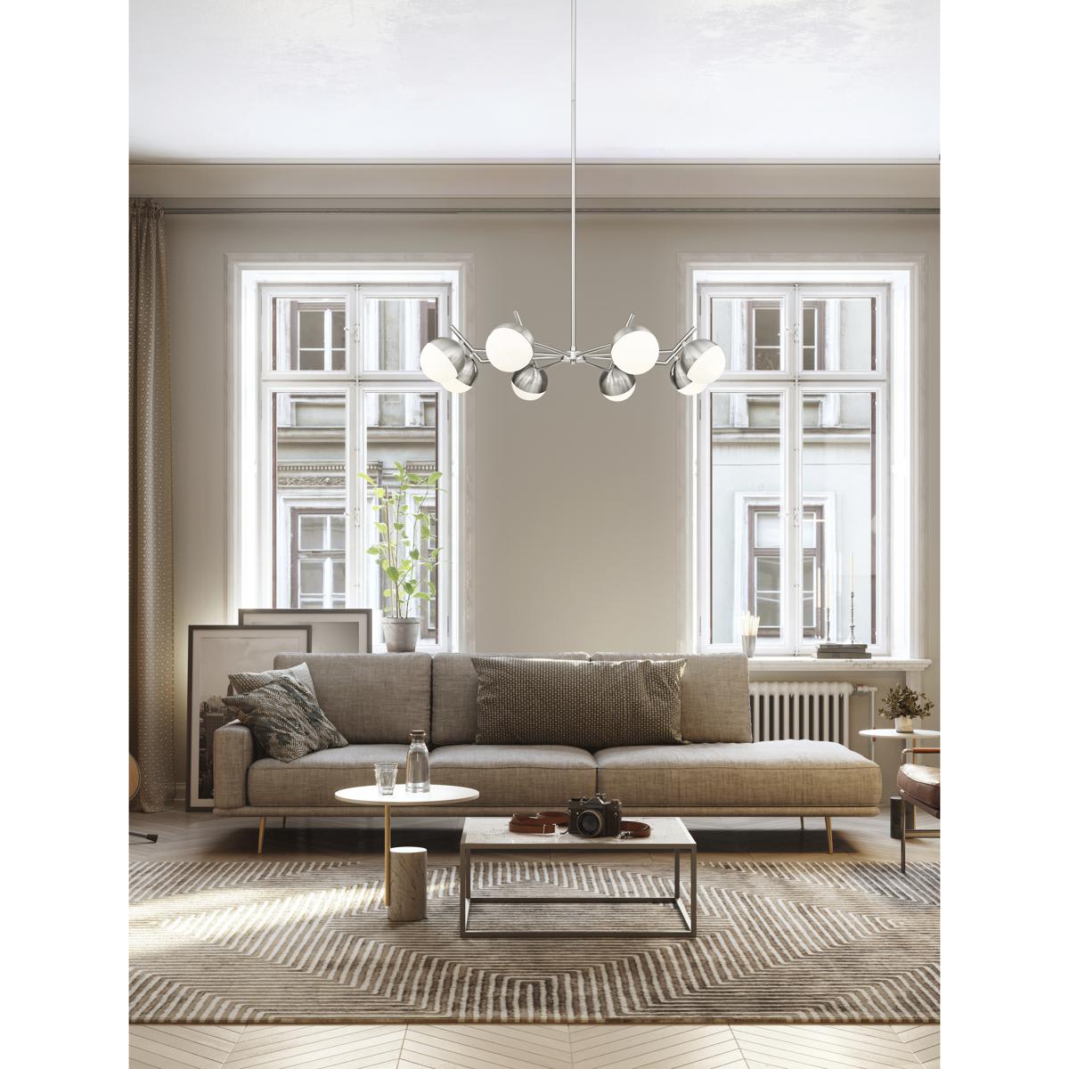 Z-Lite 7517-8BN Realm Sphere 8 Light 44 inch Brushed Nickel Chandelier ...