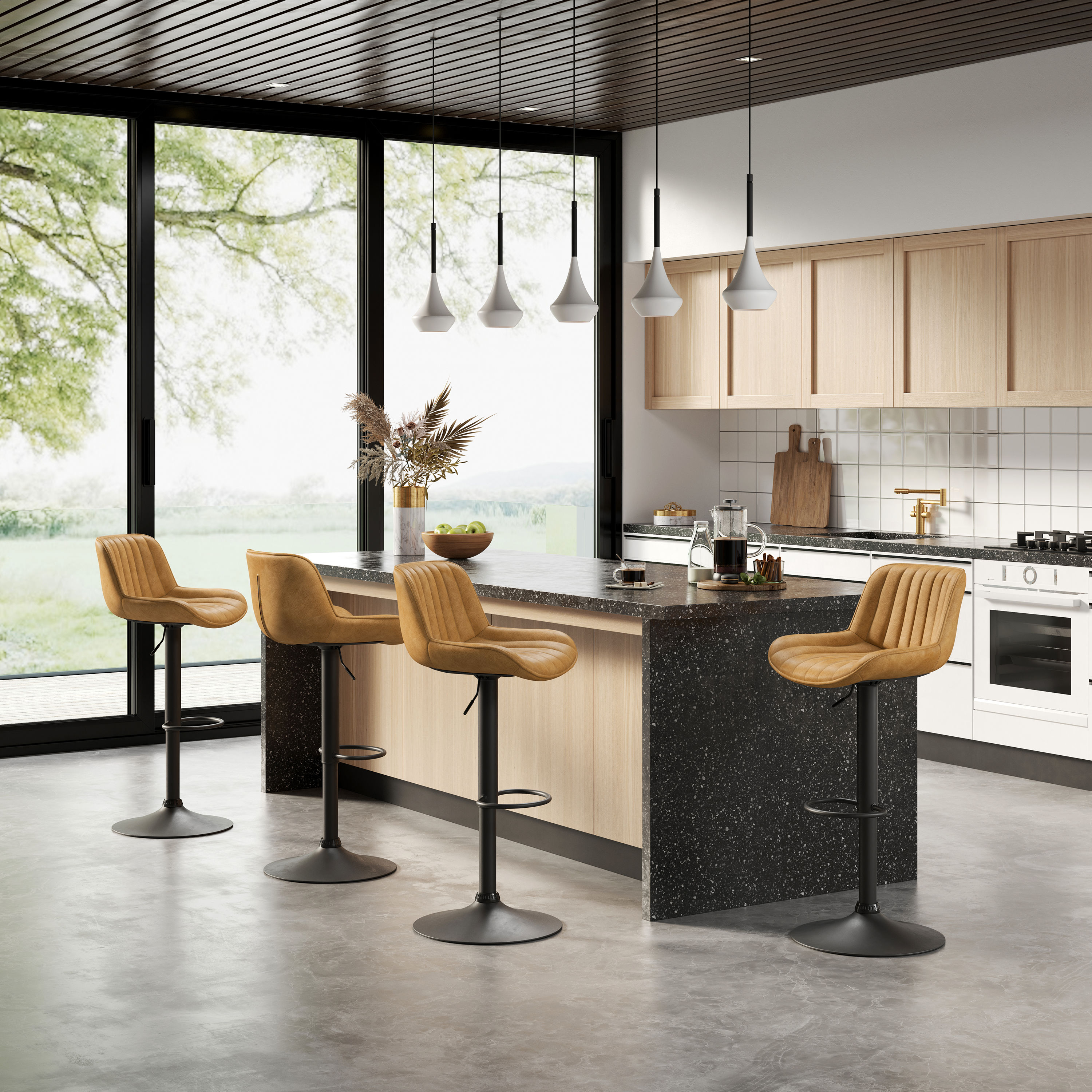Art Leon BS022-2-YE-PU stools - View #4