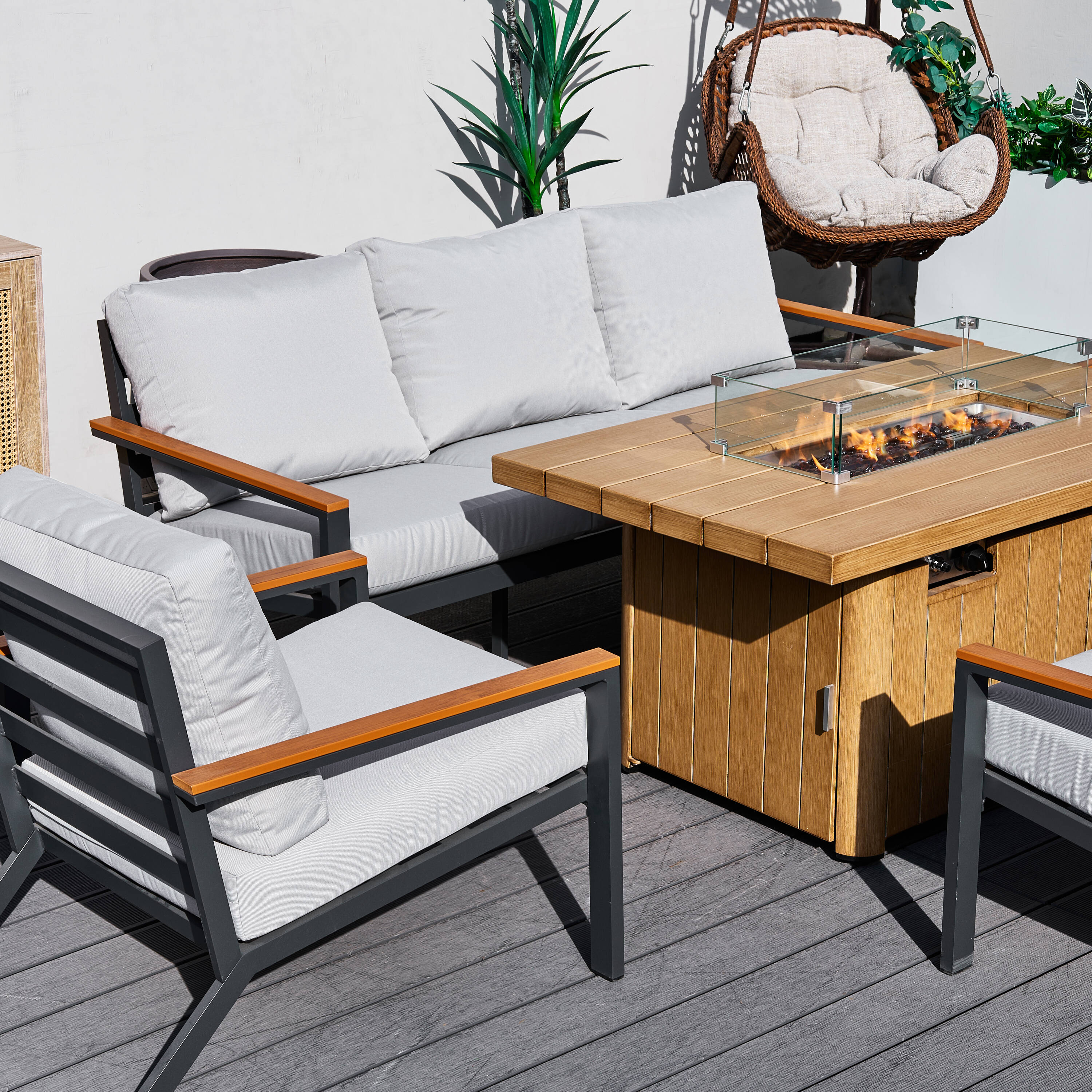 Direct Wicker DWS-2481&2334-BR Patio-Conversation-Sets - View #4