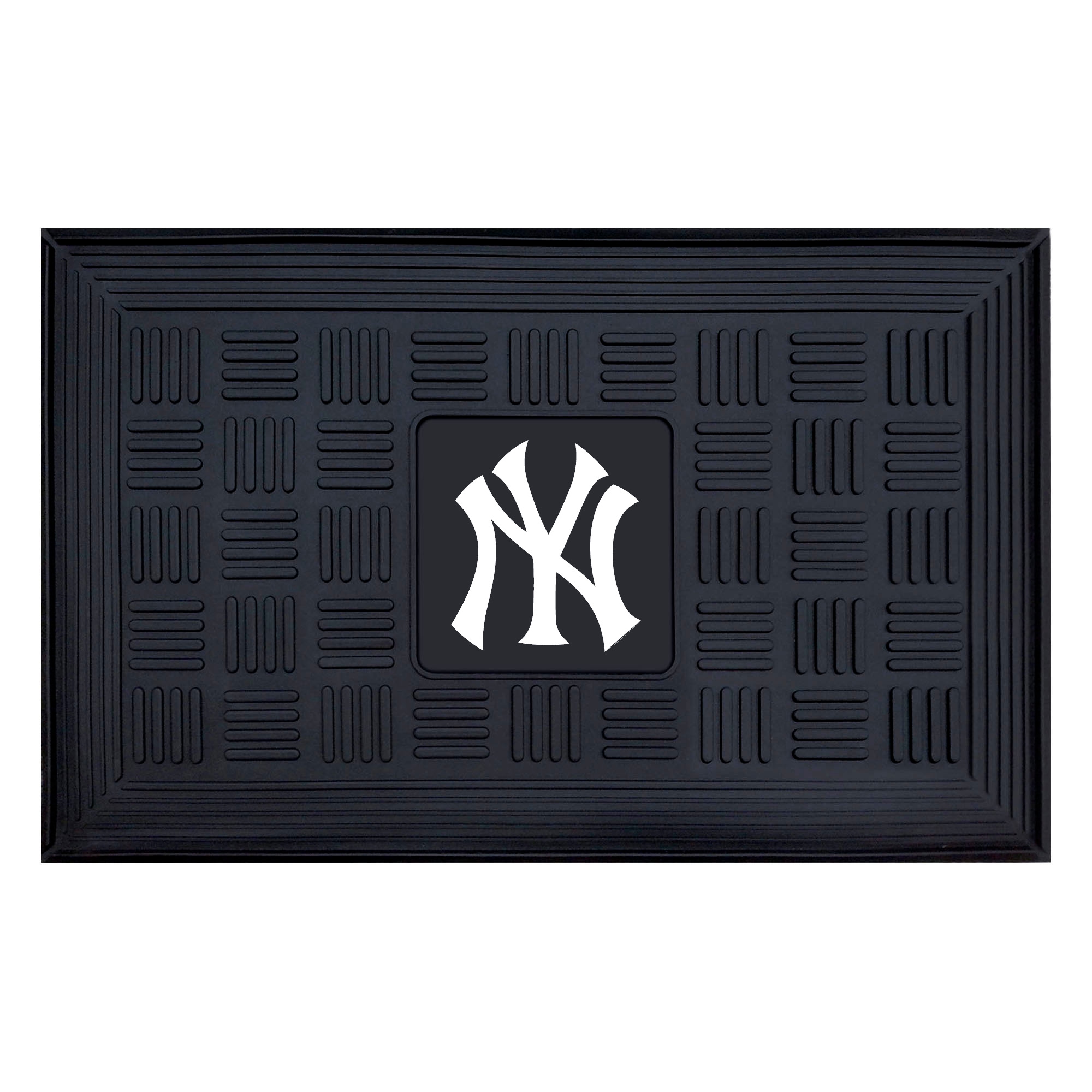  11307 New York Yankees 2-ft x 3-ft Black Vinyl Rectangular Outdoor Decorative Sports Door Mat