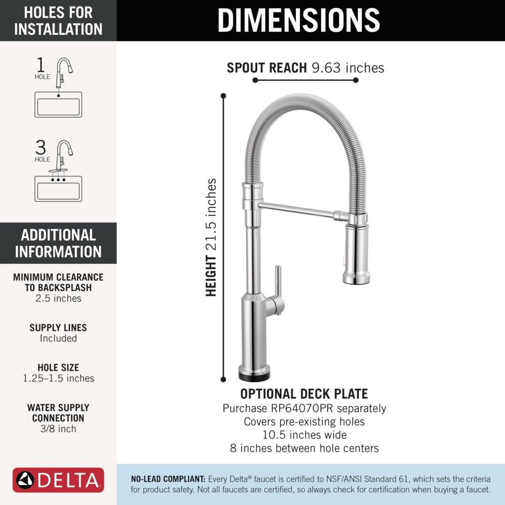 Delta 9685TL-PR-DST Kitchen-Faucets - View #6