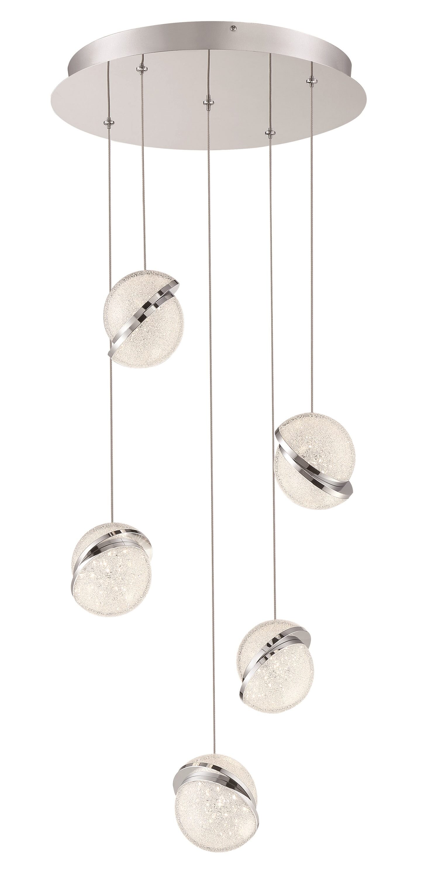 George Kovacs Silver Slice 5-Light Chrome Modern/Contemporary Sputnik ...