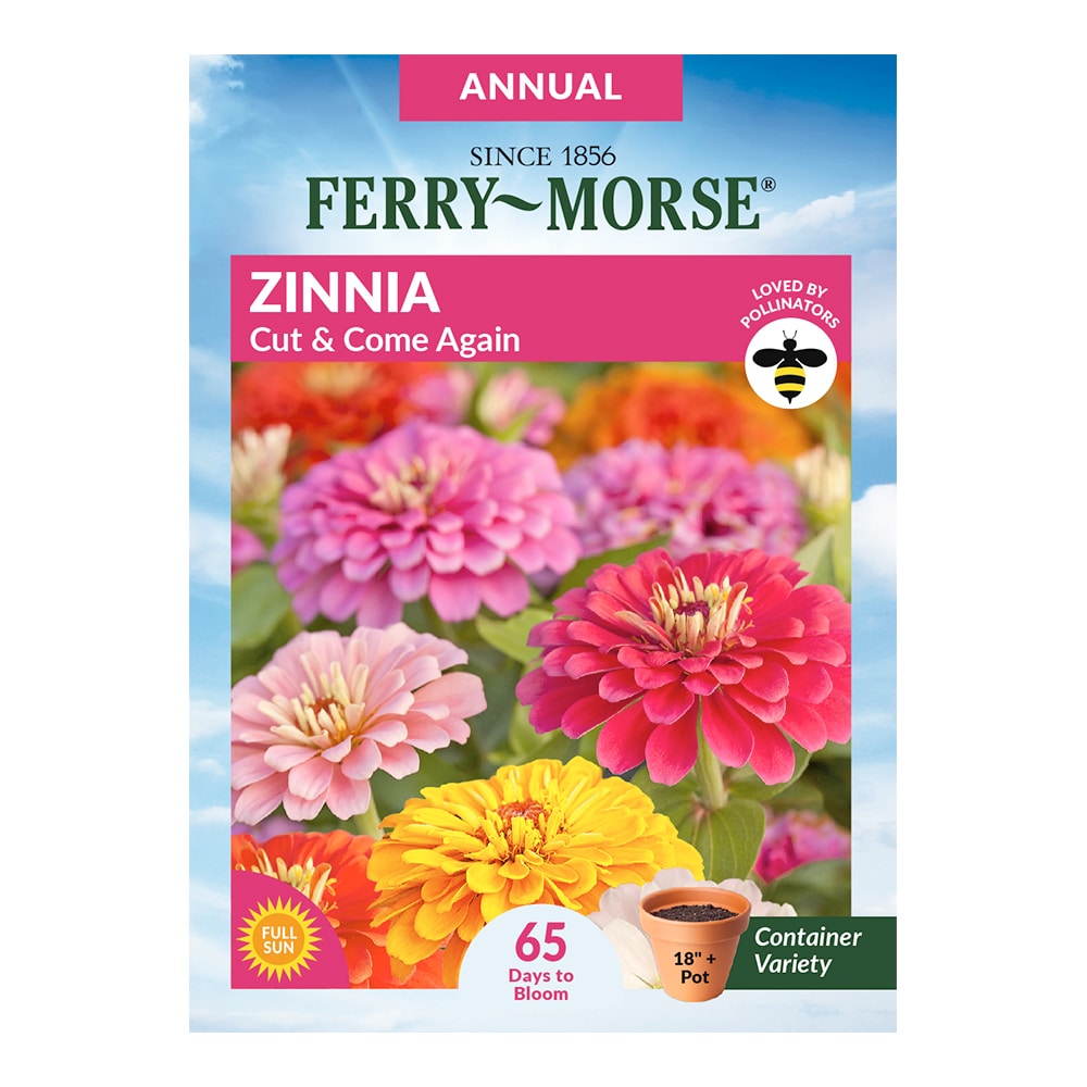 Ferry-Morse 635345.1220.249.9091 Zinnia Cut and Come Again Flower Seeds 0.75-Gram