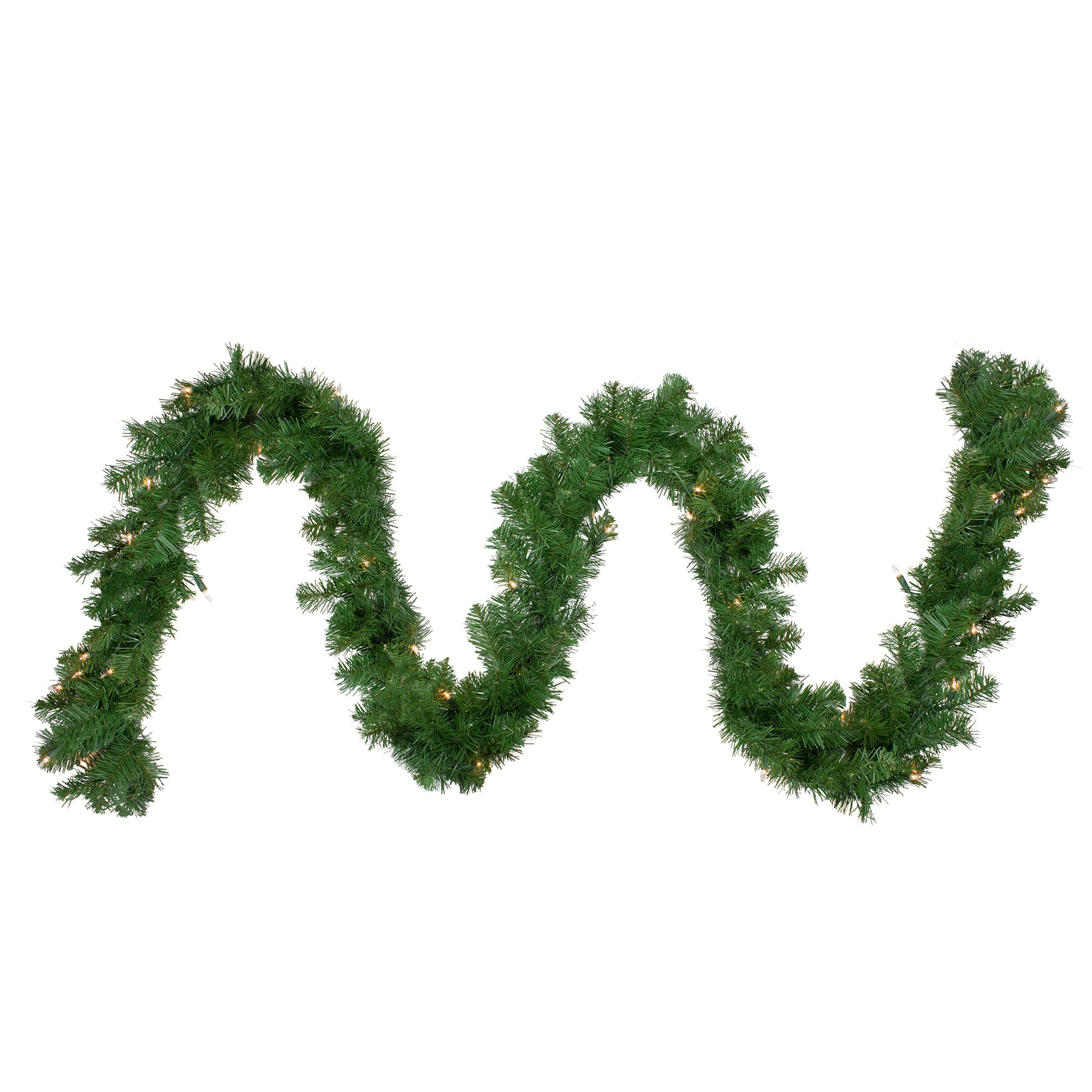 Northlight 32624600 Indoor Pre-lit Electrical outlet 9-ft Pine Artificial Garland with White Incandescent Lights