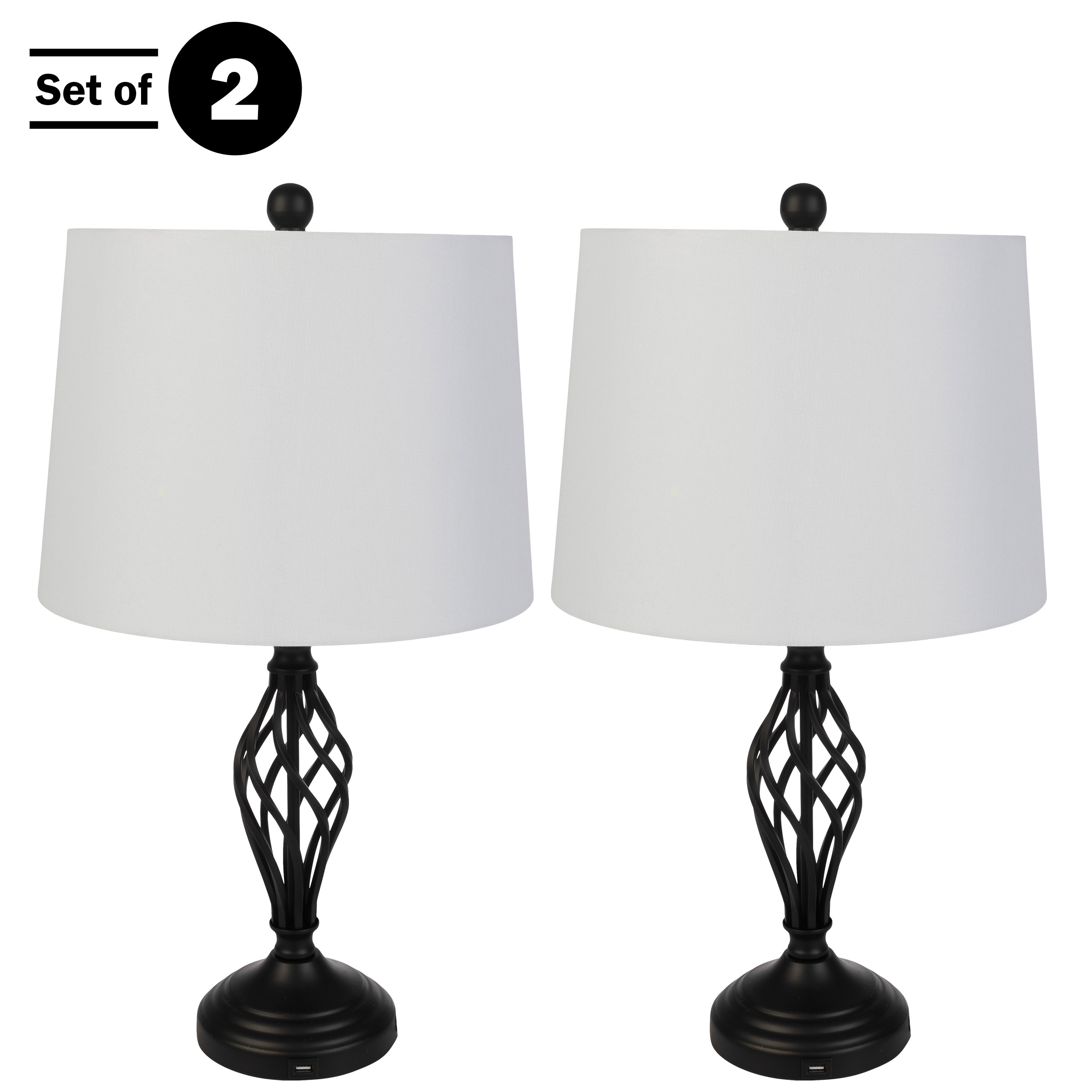 Lavish Home 72-LMPST2-25-USB Table-Lamps - View #5