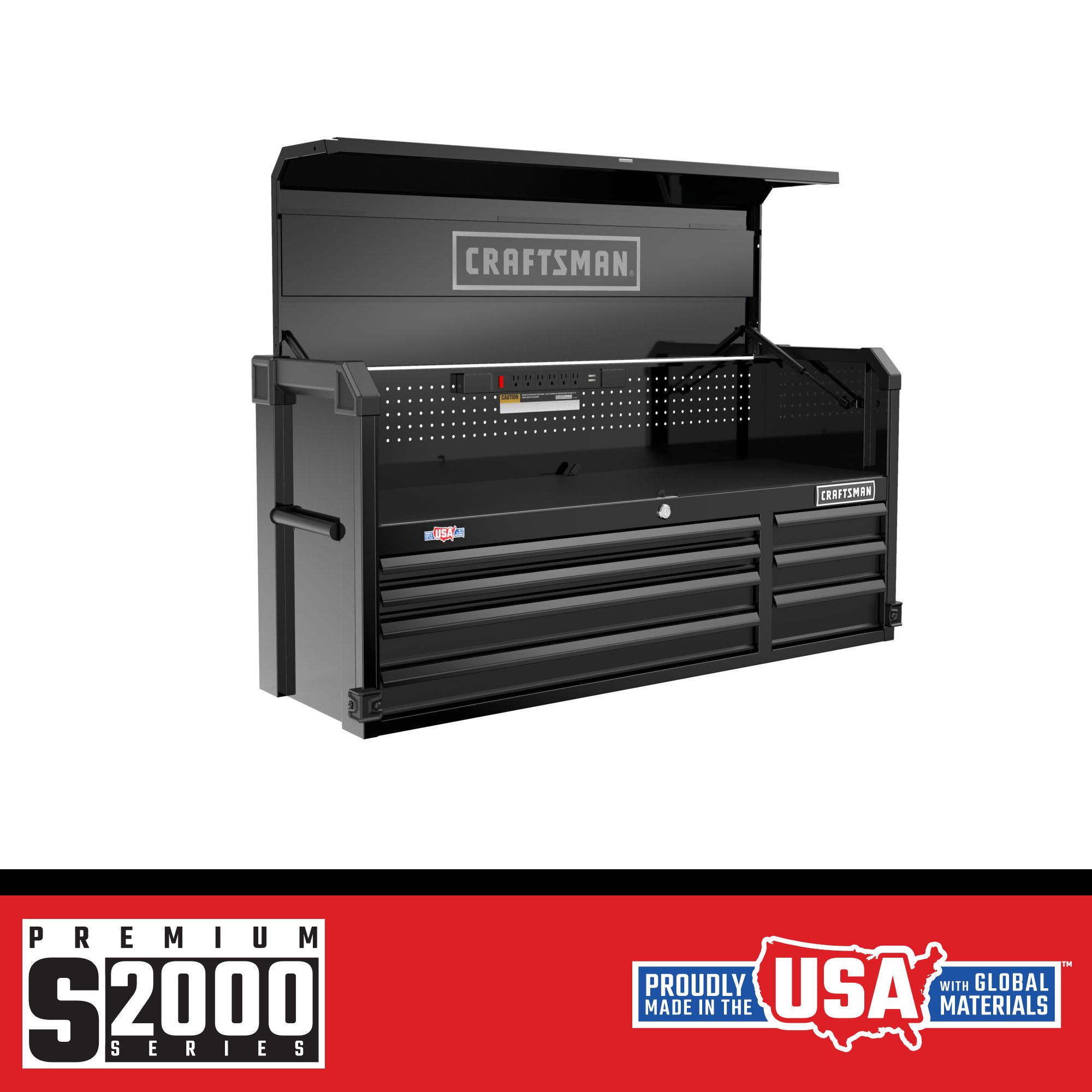 CRAFTSMAN 2000 Series 51.2-in L x 37.5-in H 8-Drawers Rolling Midnight Blue  Wood Work Bench