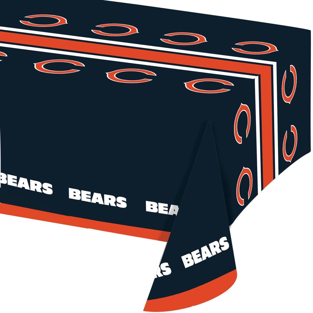 Creative Converting 729506 Chicago Bears Indoor/Outdoor Blue Table Cover for 8-ft rectangle