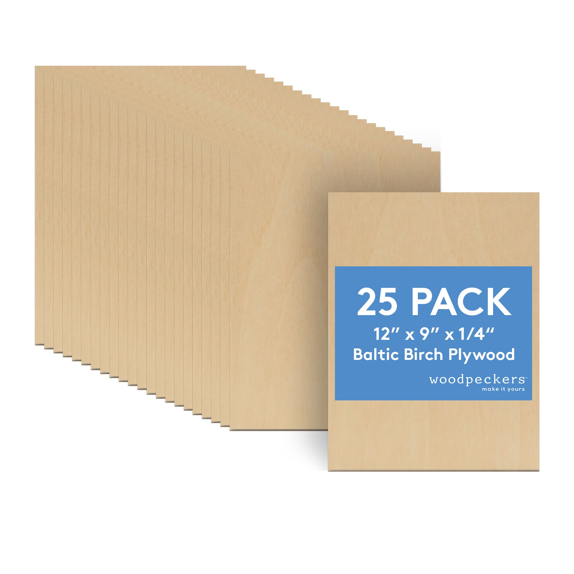 Woodpeckers Crafts MF-PLY-12-9-14-P25 1/4-in x 1-ft x 2-ft Birch Plywood