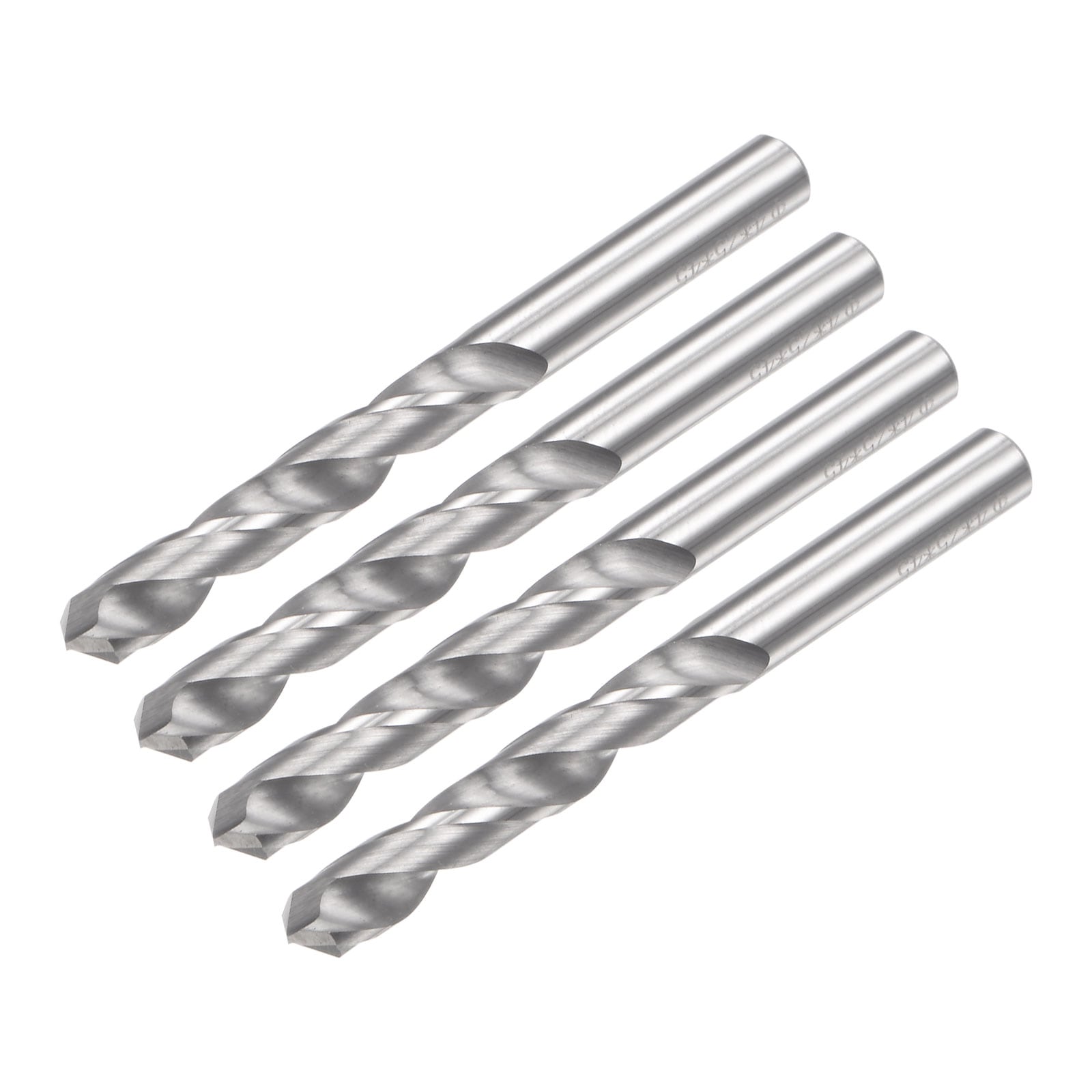 Unique Bargains Solid Carbide Drill Bits 4mm C2/K20 Tungsten Carbide Jobber Drill Bits Straight Shank Drilling Tool for Stainless Steel Aluminum Iron Metal Plastic 4pcs