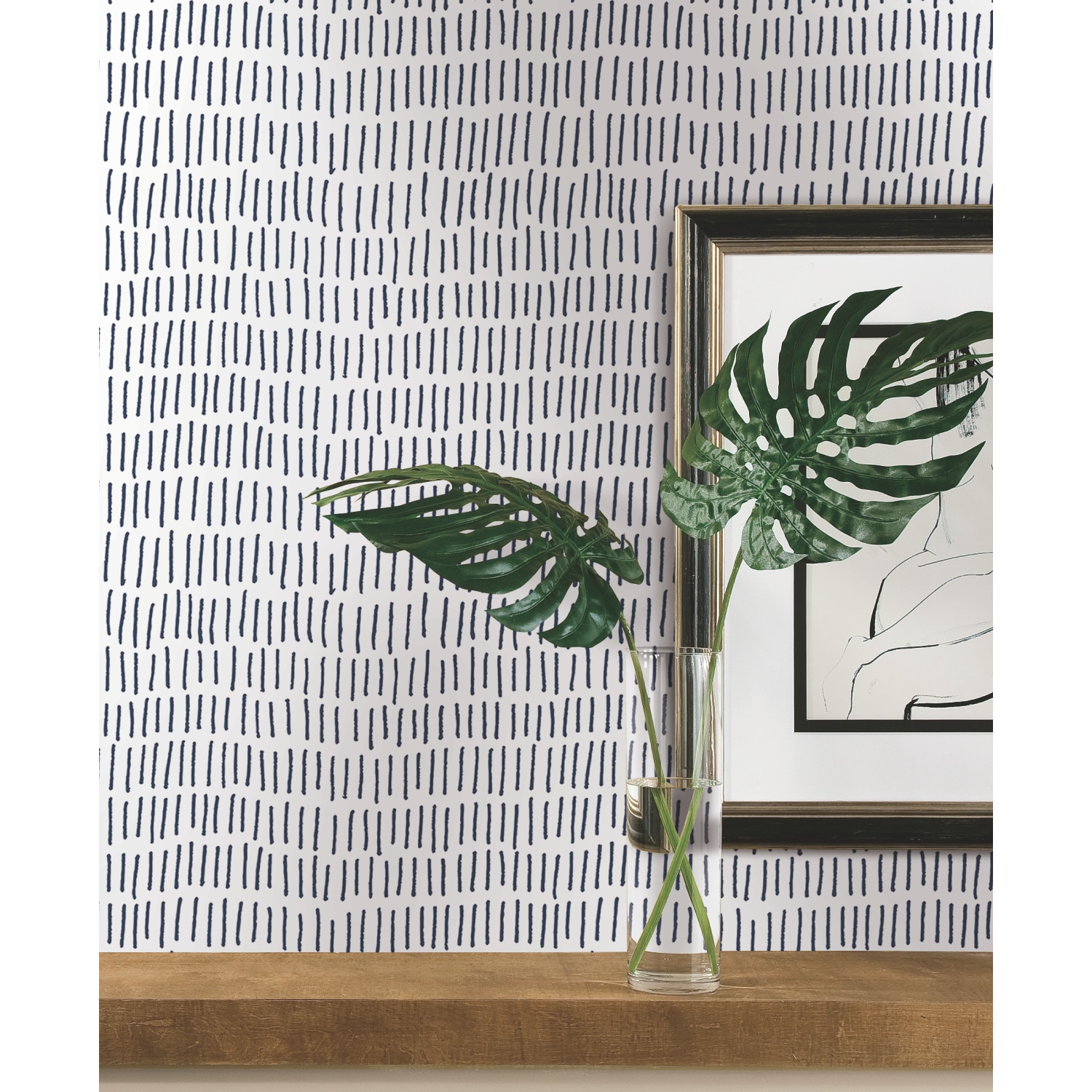 RoomMates RMK11611WP 28.18-Sq. Feet Blue Vinyl Novelty Self-adhesive Peel and Stick Wallpaper