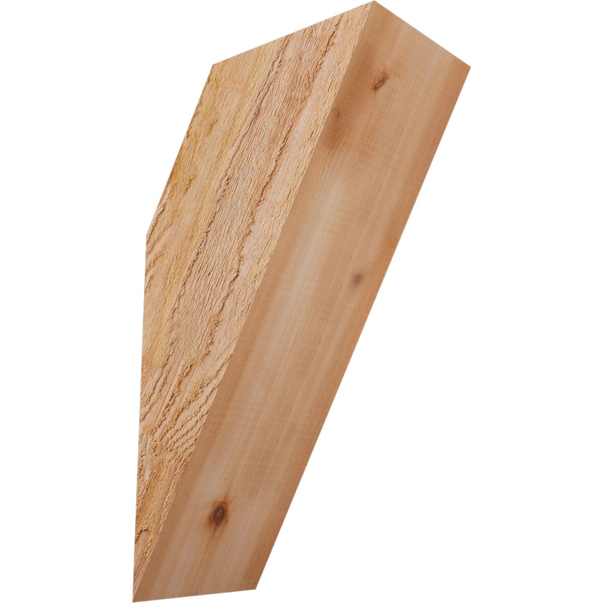 Ekena Millwork BRC06X10X18TRA00RWR 6-in x 10-in x 18-in Western Red Cedar Unfinished Wood Traditional Rough Sawn Knee Brace