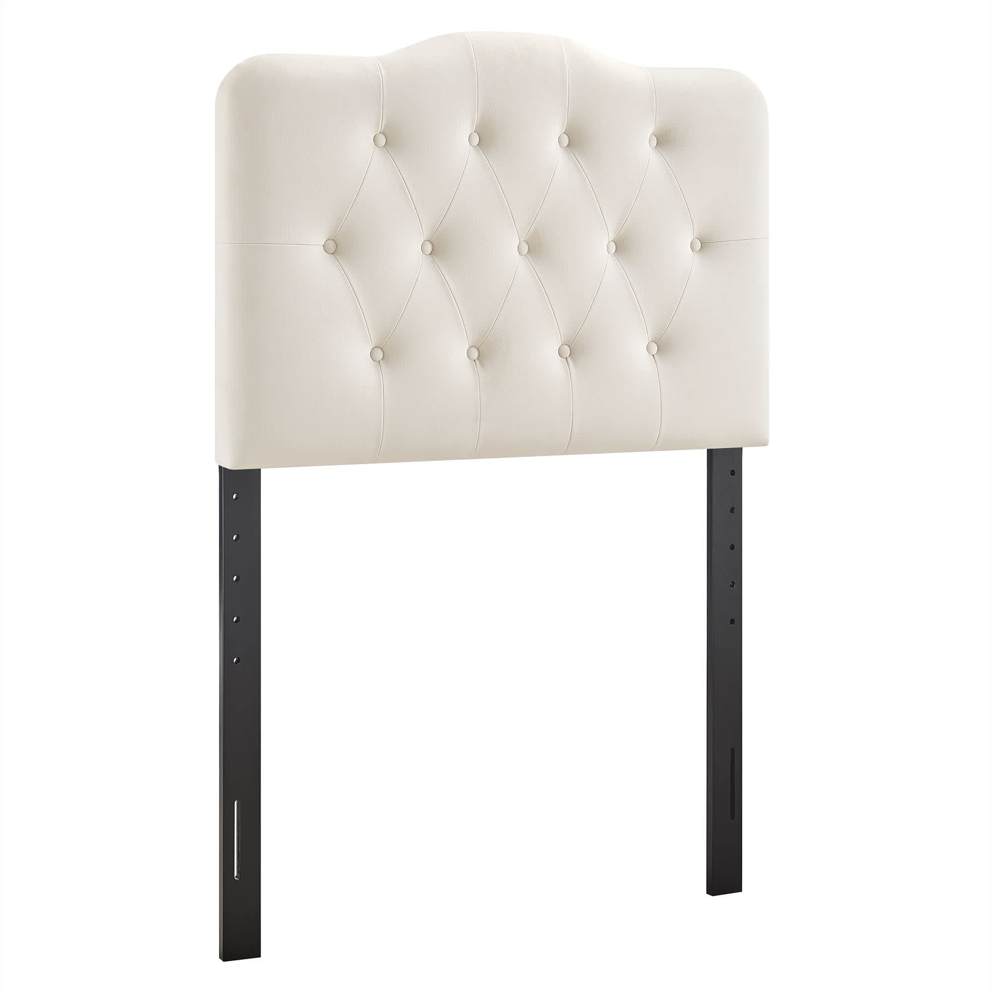  Annabel Stain-Resistant Performance Velvet Twin Headboard in Alabaster