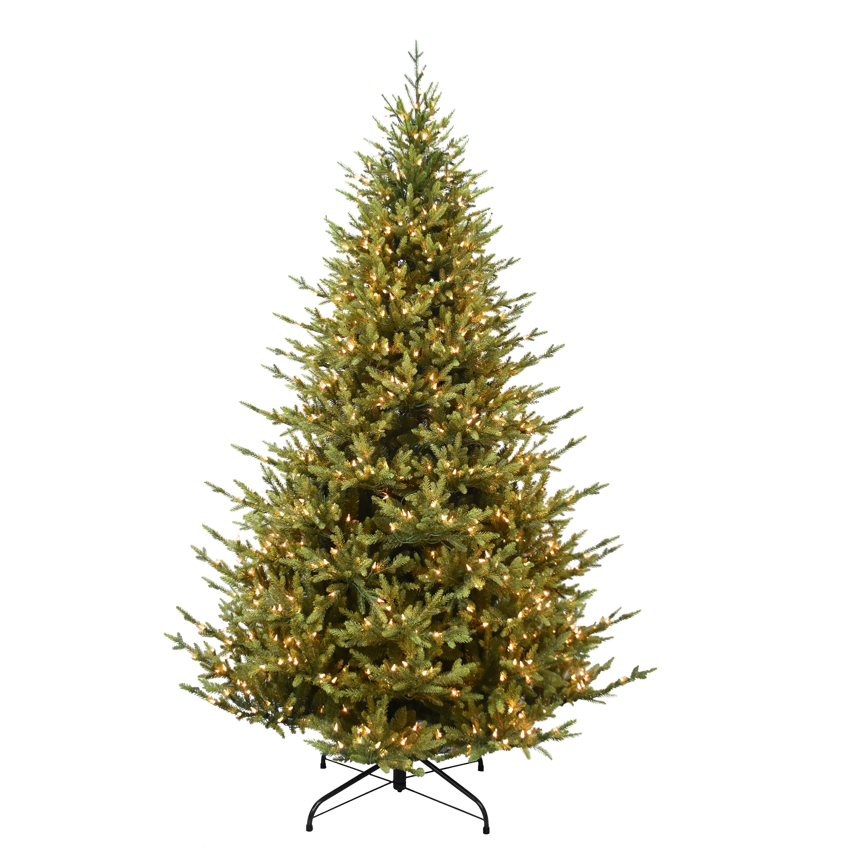 Puleo International ADA-75C10 7.5-ft Pre-lit Artificial Christmas Tree with Yellow Incandescent Lights