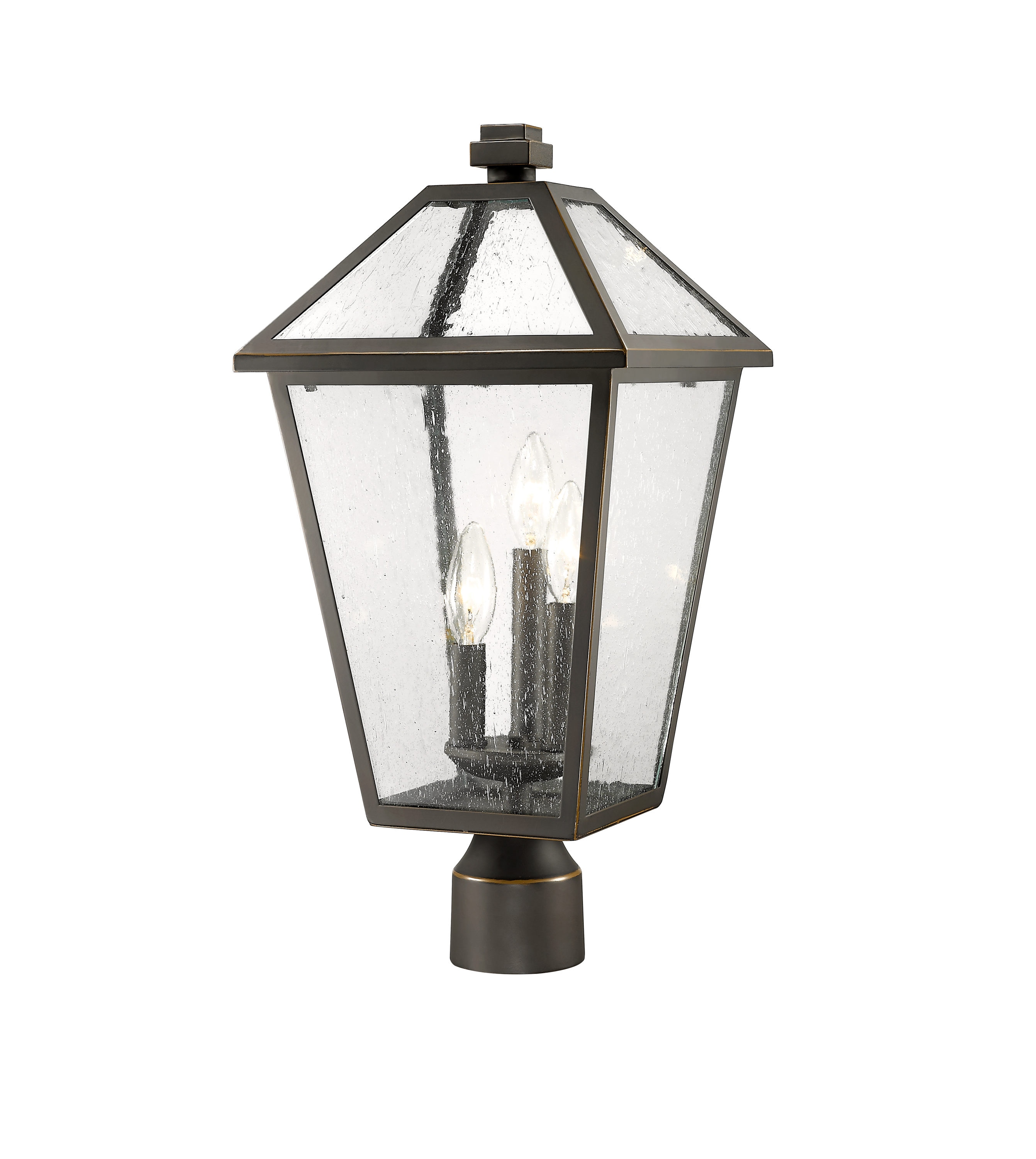 Z-Lite 579PHBR-ORB Talbot 20.5-in Rubbed Bronze Transitional Outdoor Light post lantern