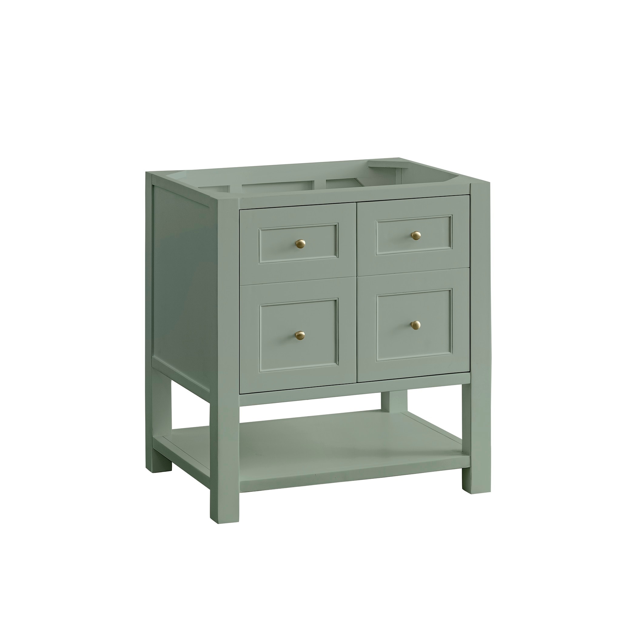 James Martin Vanities 330-V30-SC Breckenridge 30-in Smokey Celadon Bathroom Vanity Base Cabinet without Top