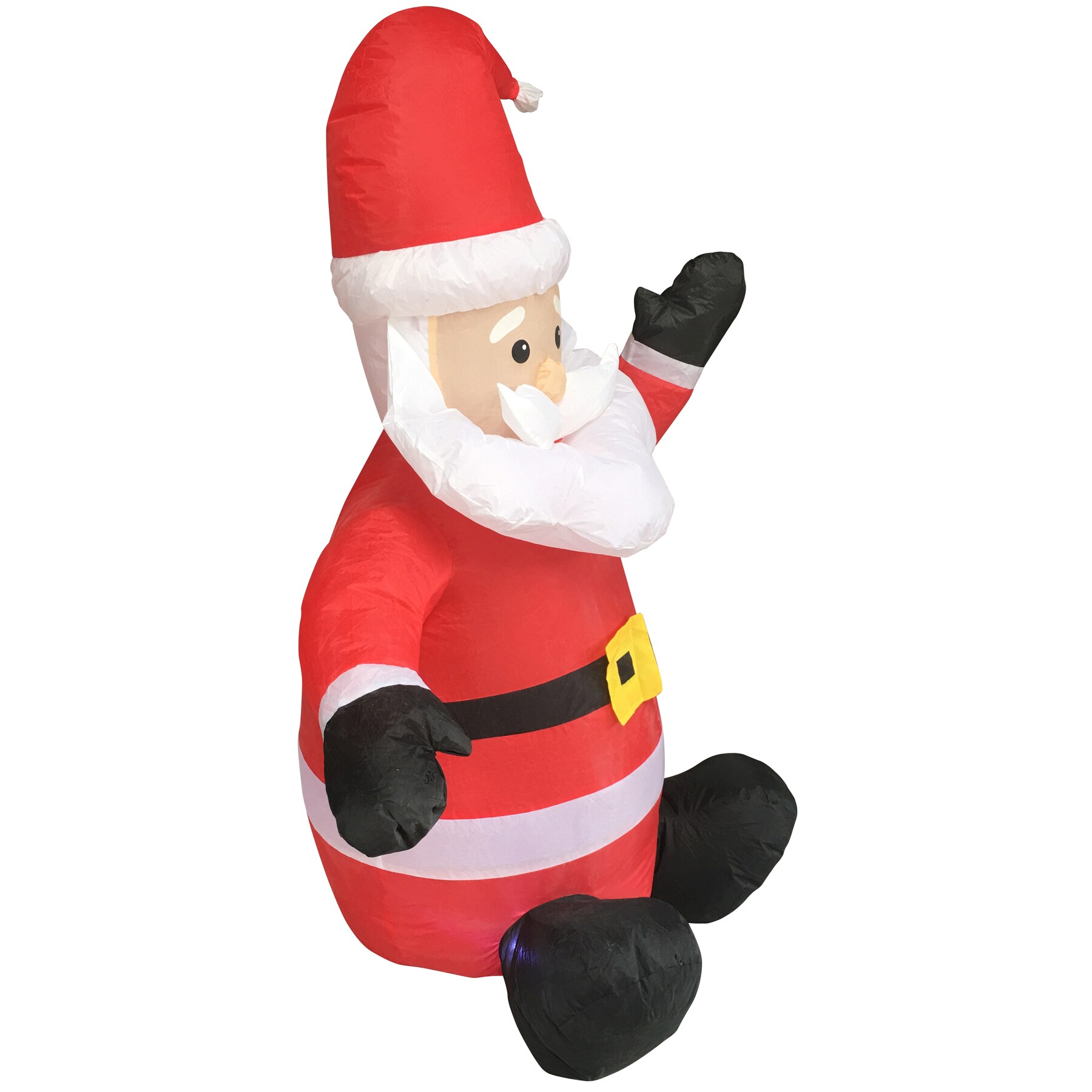 SUPERHUNTER 4-ft Lighted Santa Christmas Inflatable in the Christmas ...