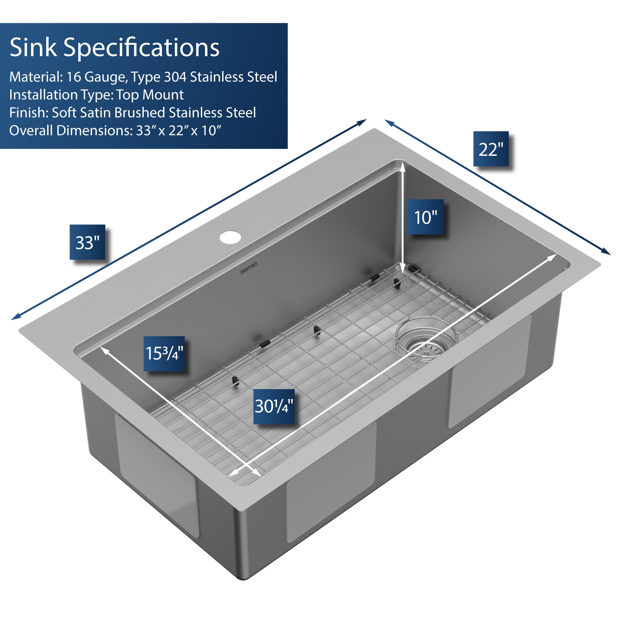 Karran WST-26-PK1 Kitchen-Sinks - View #2