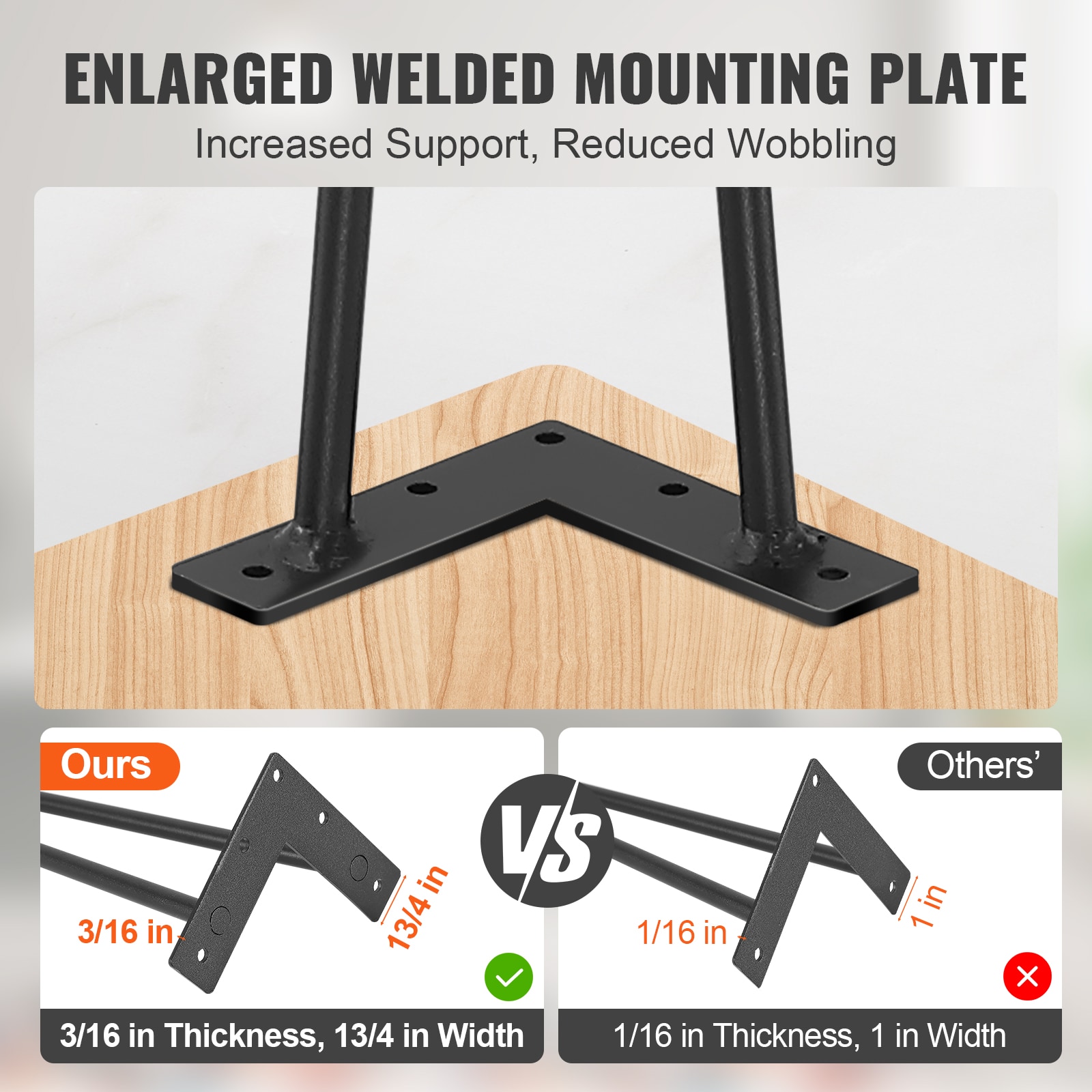 VEVOR FJ2GZT19YC12MHTR0V0 Wood-Table-Legs - View #8