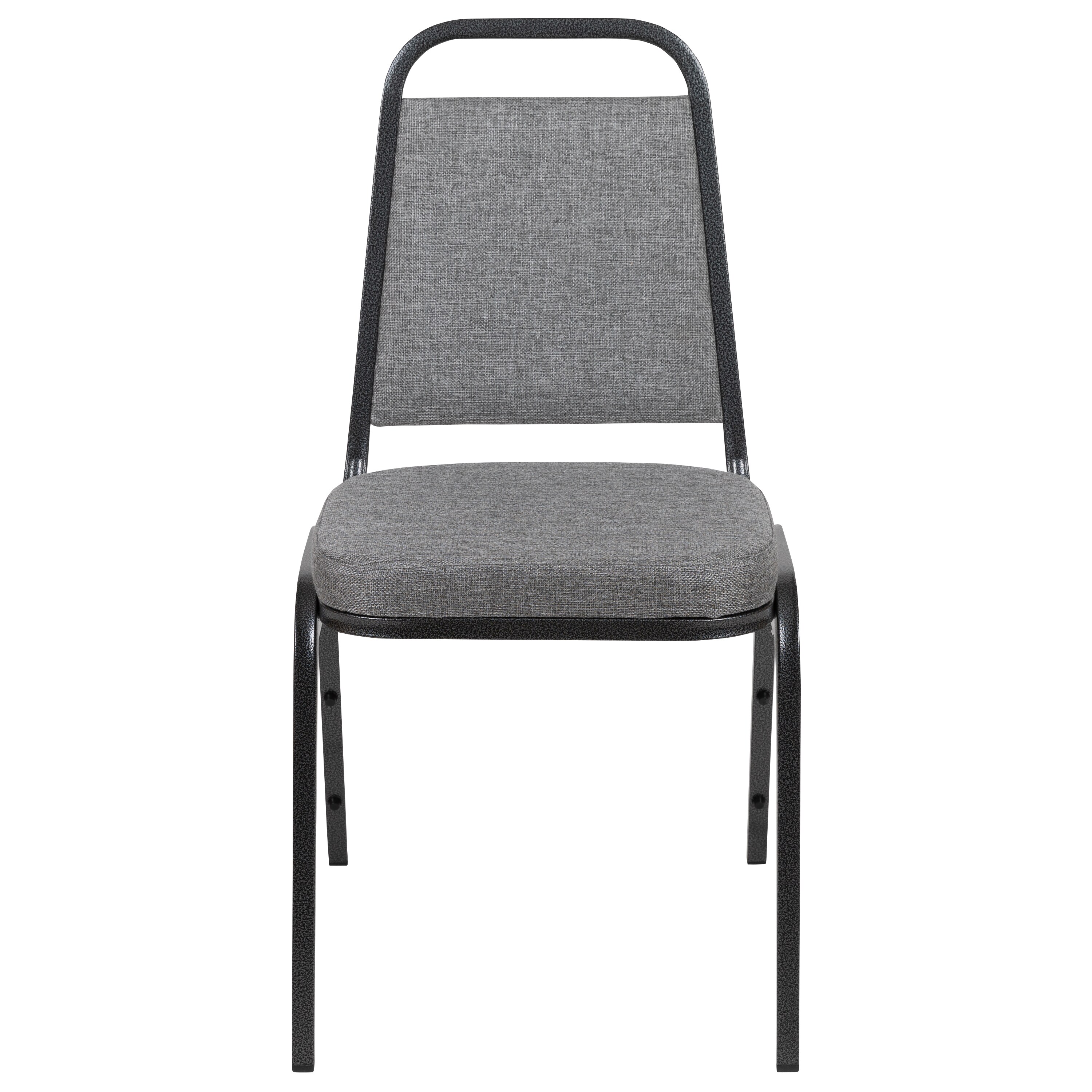 Silver Vein Frame Gray Fabric Stacking Banquet Chair