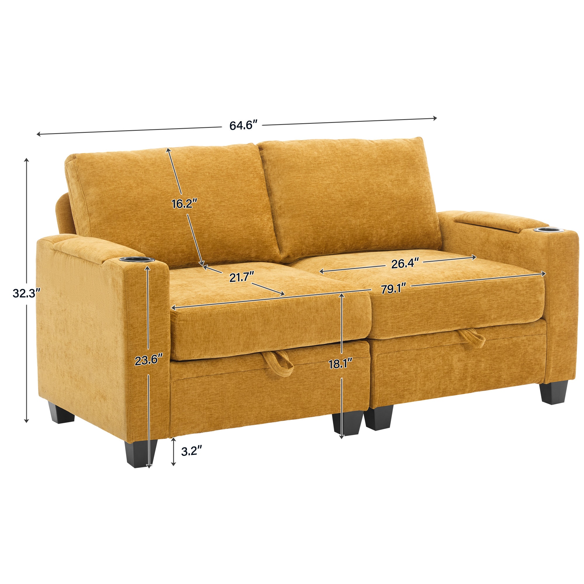 VOUA SAF-XNECW3-GD1 Sofas-Loveseats - View #8