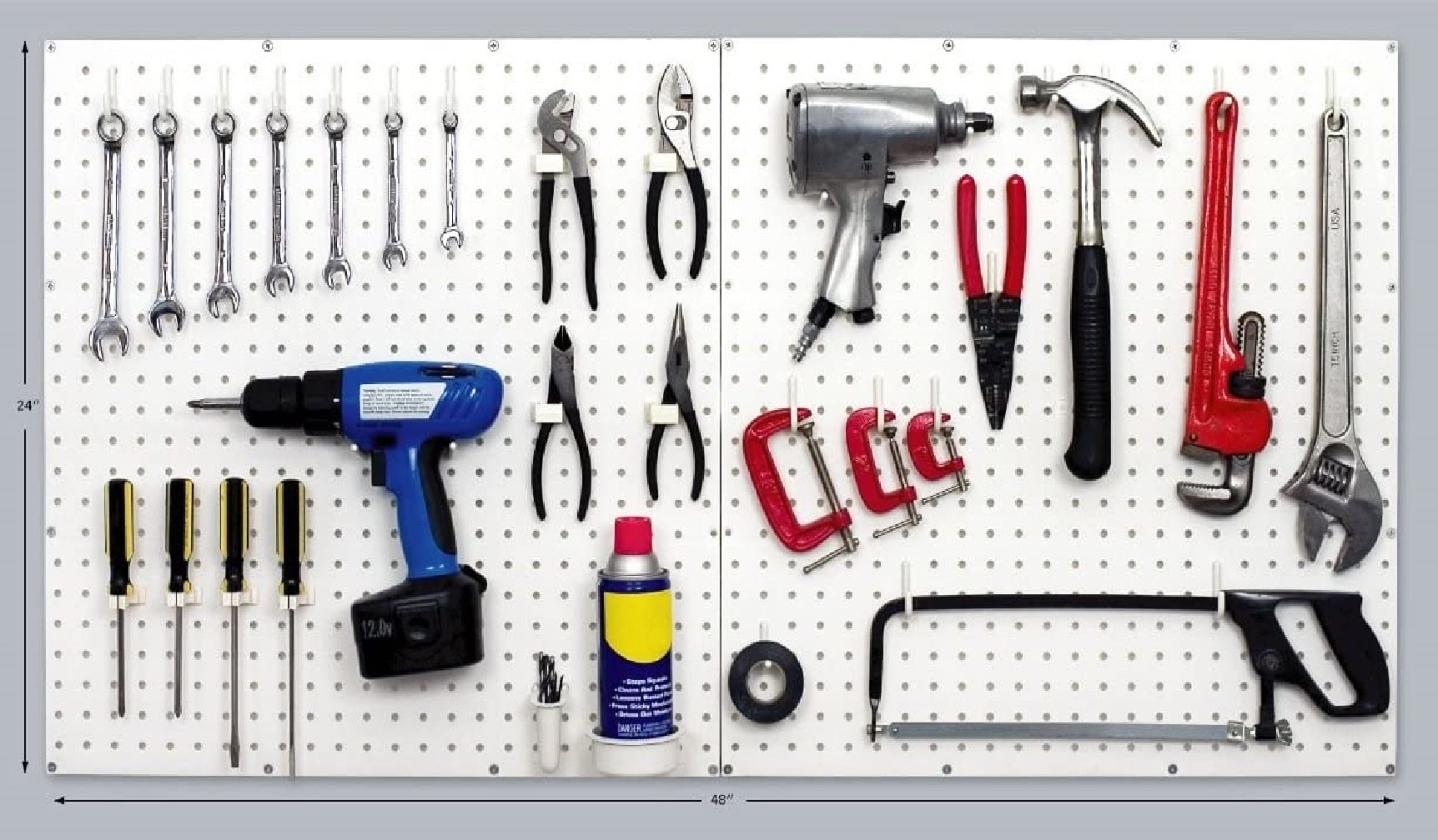 peg board with storage!!!!!!  Pegboard storage, Garage storage