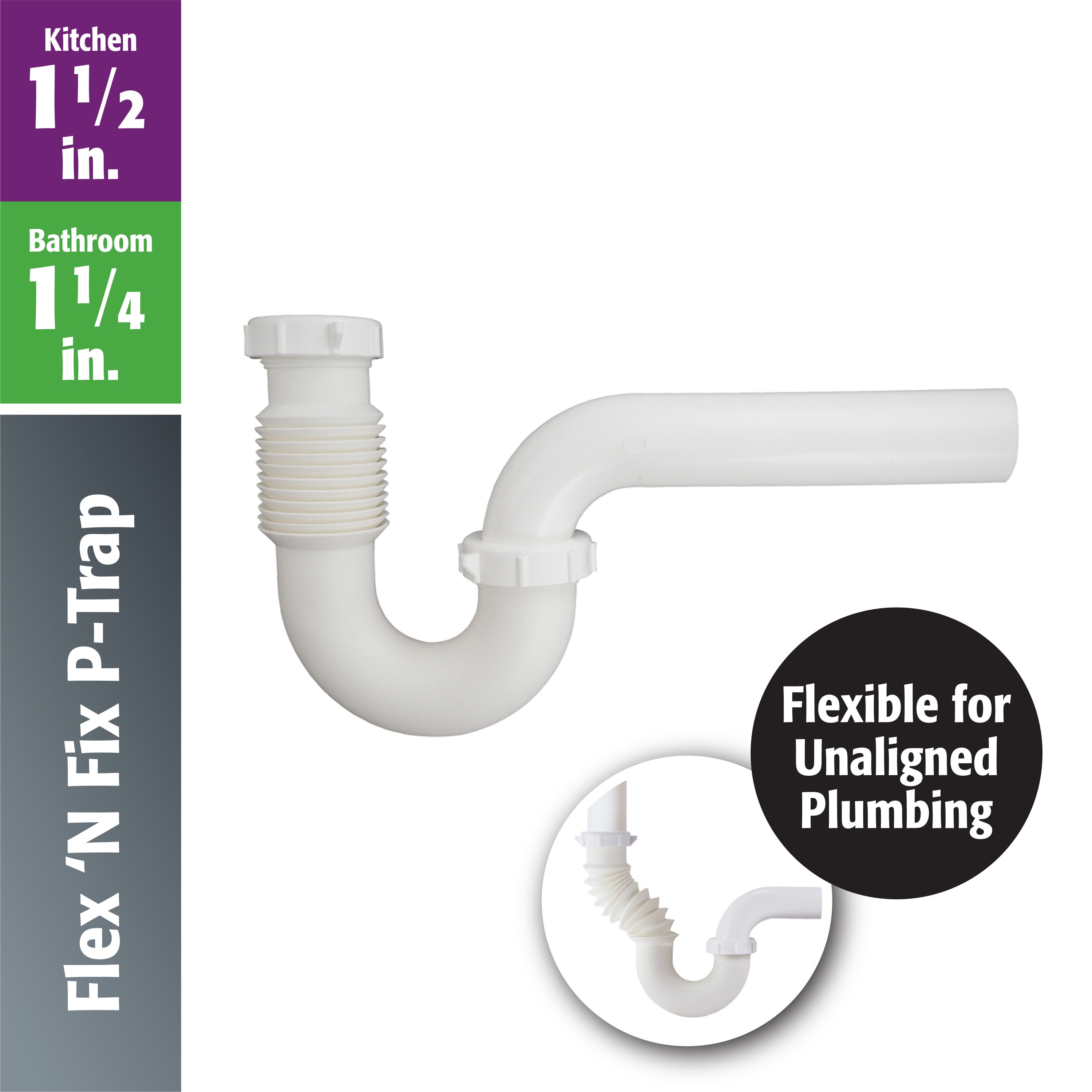 Aquaterior S-trap Plumbing Trap 1-1/4 ABS Plastic –, 51% OFF