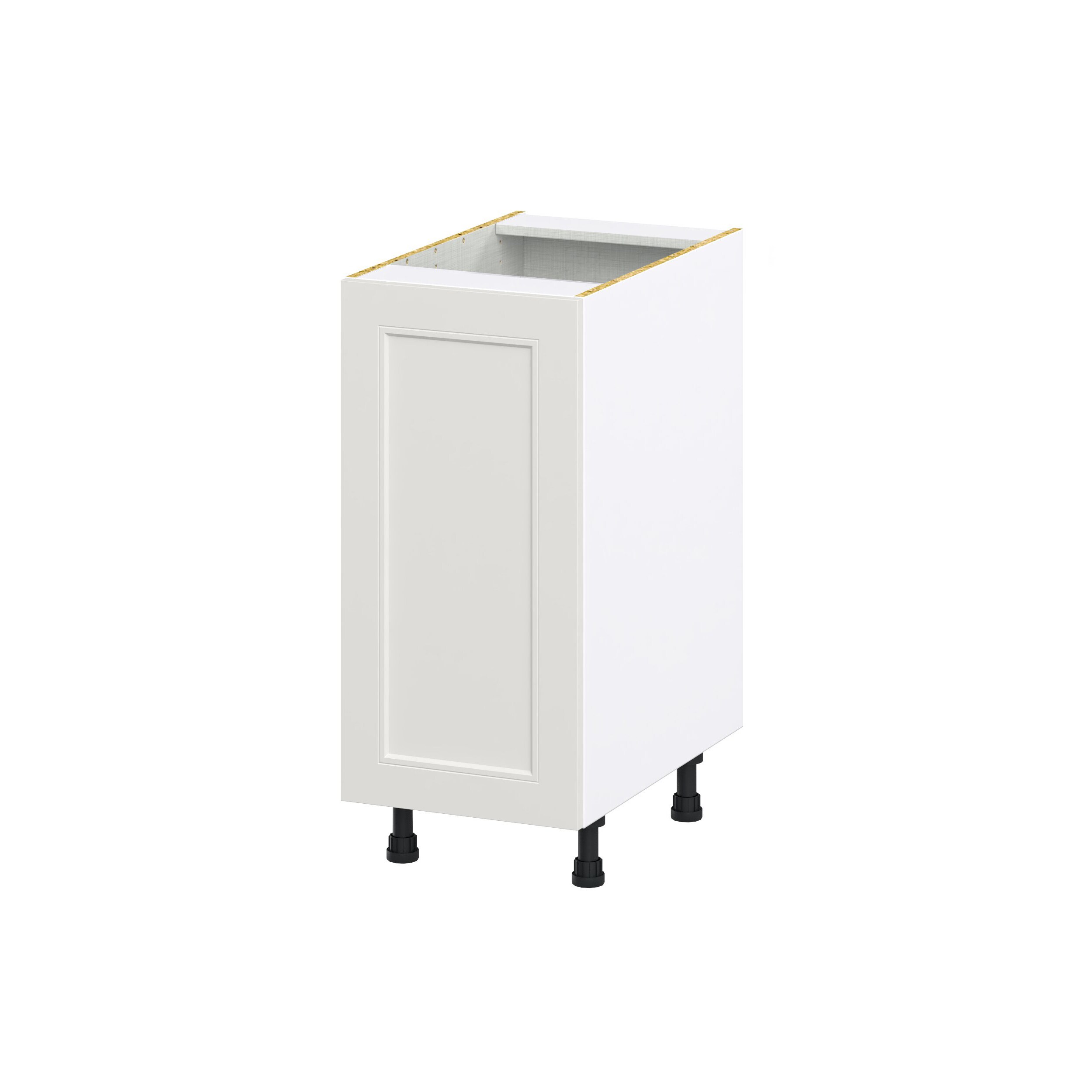 Hugo&Borg DSB15FHI3(L/R)-BE Belcourt 15-in W x 34.5-in H x 24-in D Painted Light Gray 3 -Drawers Base Fully assembled Cabinet (Recessed Panel Shaker)